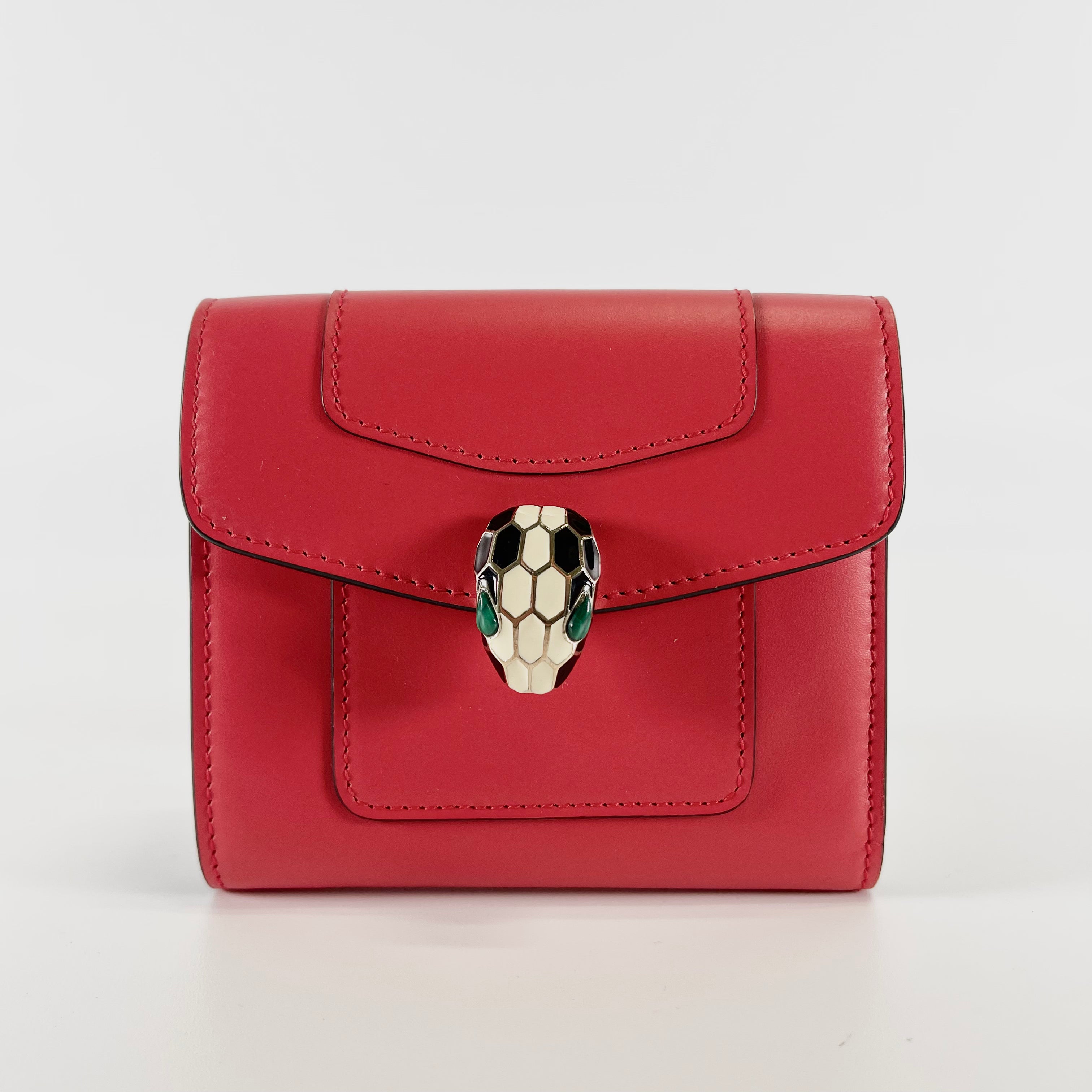 2603 secondhand BVLGARI wallet Red
