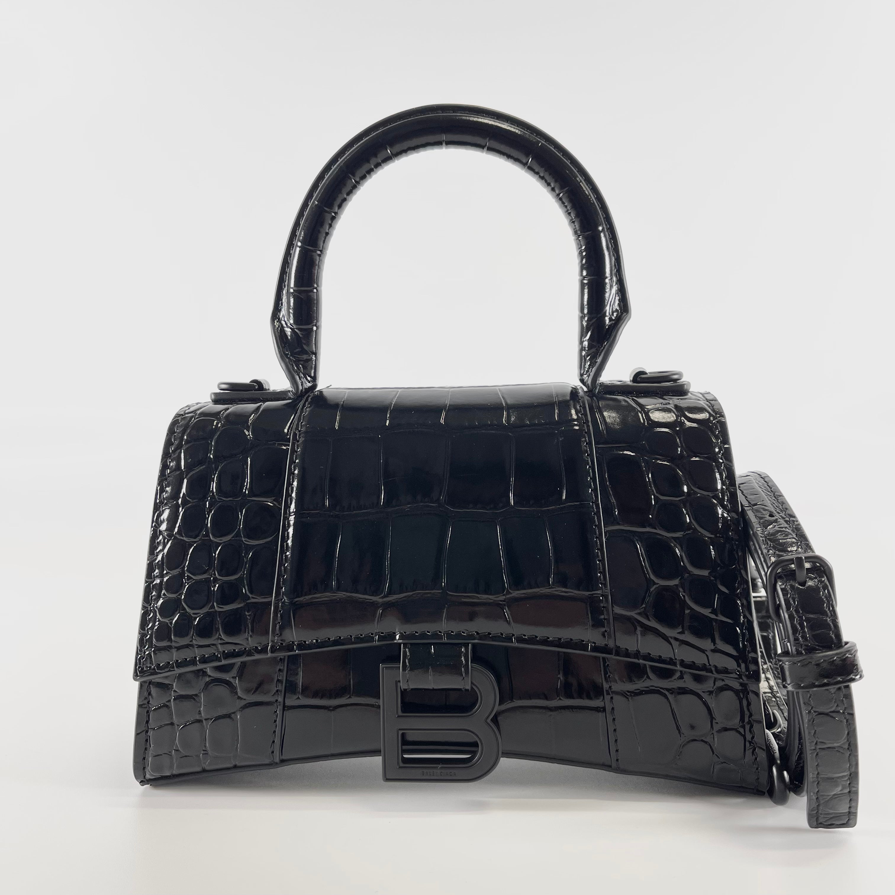 2603 secondhand BALENCIAGA Hourglass black Embossed