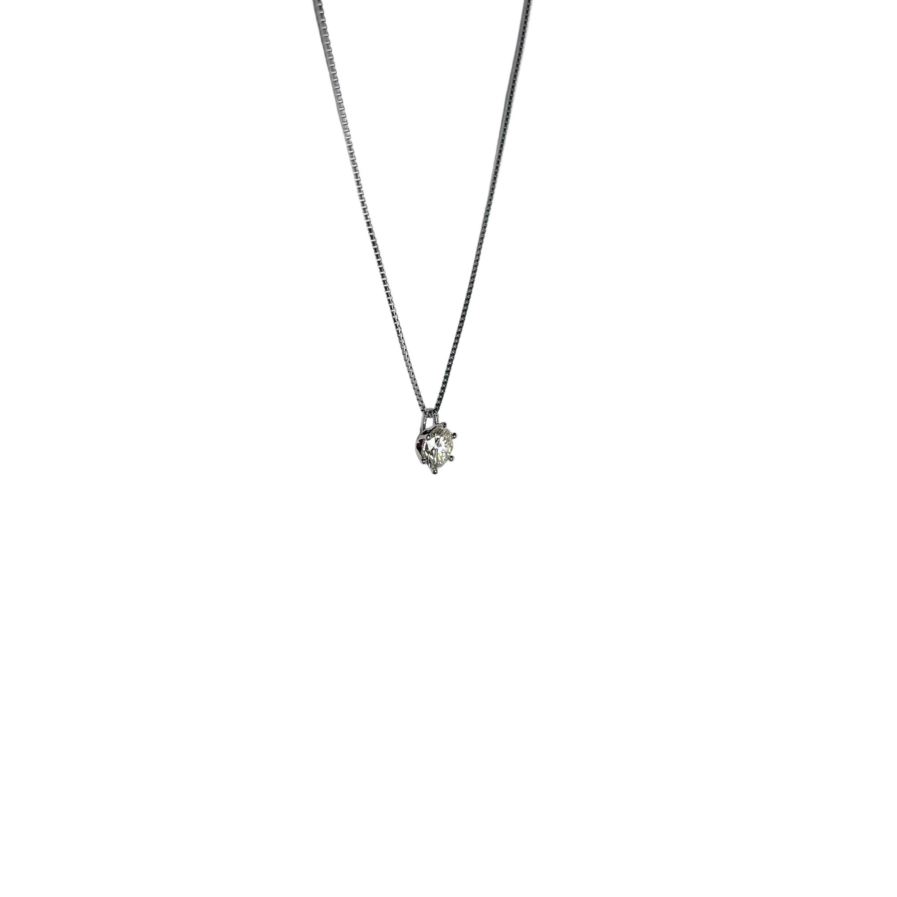 2603 secondhand Pt900/850 D1.06ct 3.6g 45cm