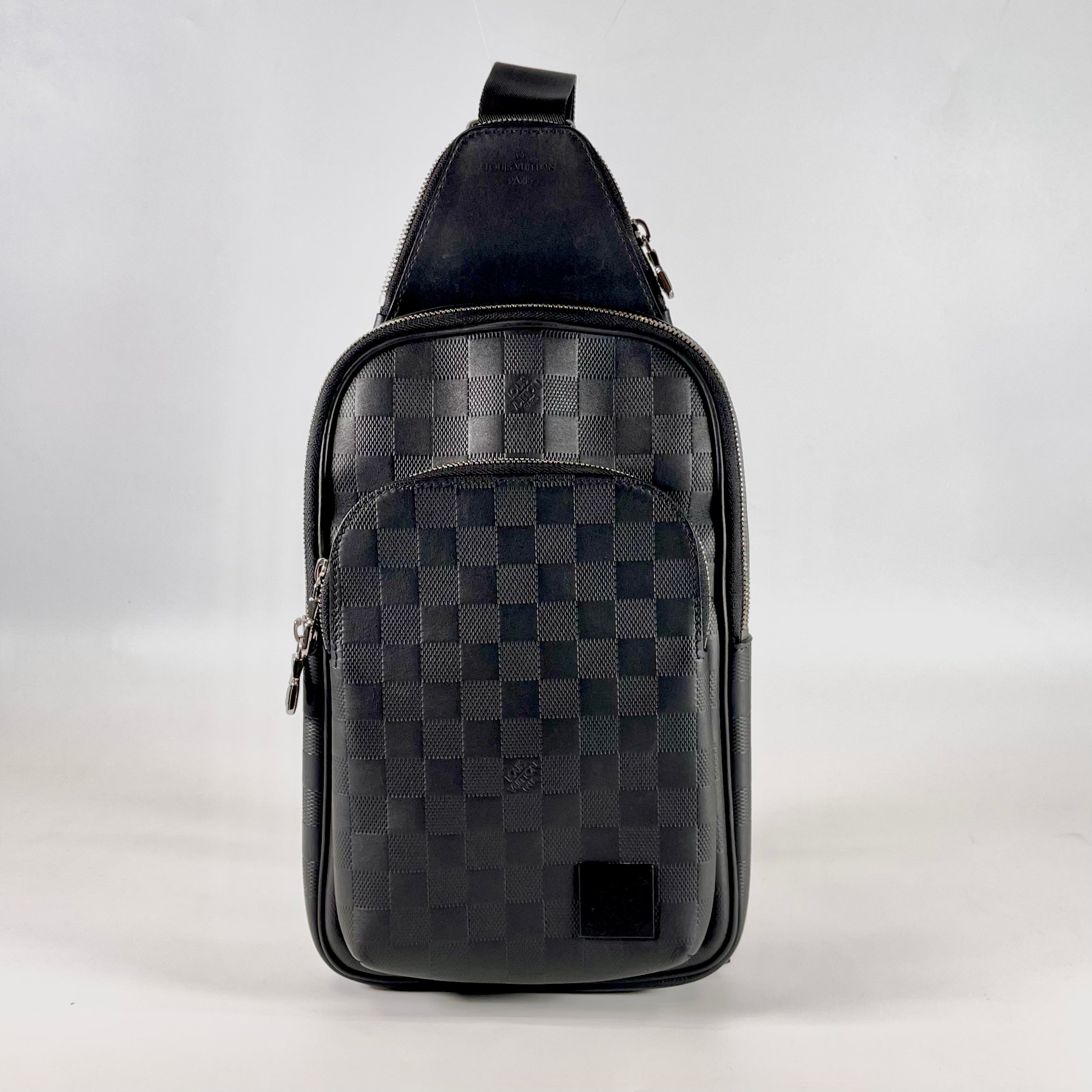 2601 secondhand LV New ring bag N45303 calf ONYX