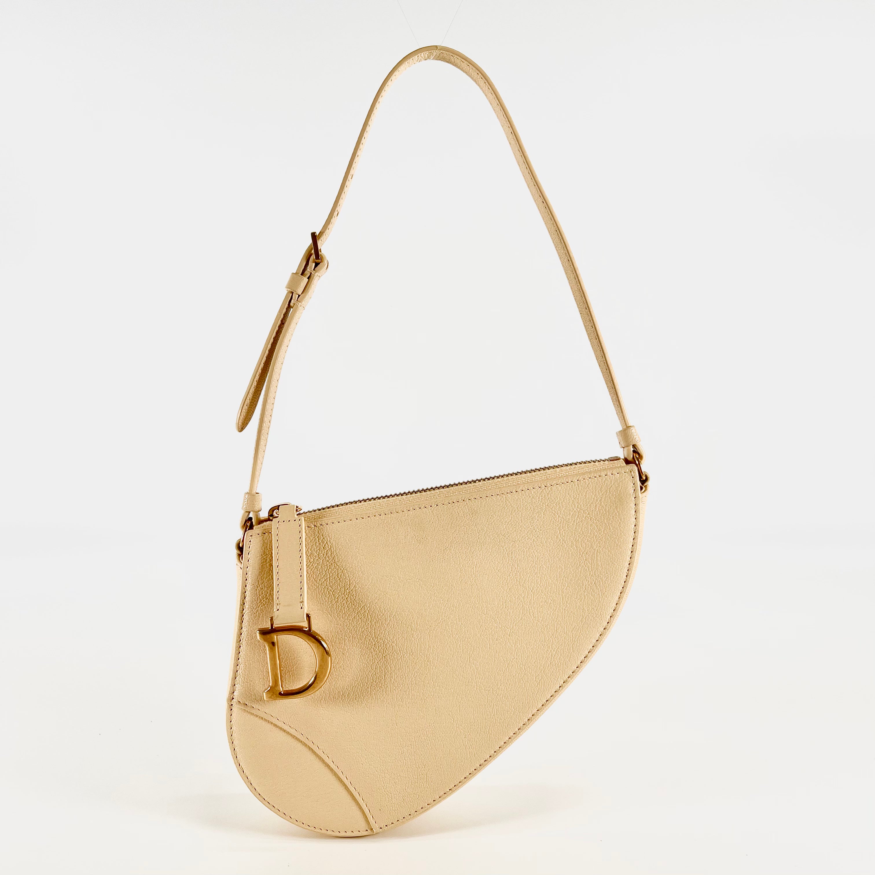 2602 secondhand CD brand bag saddle pouch Yellow