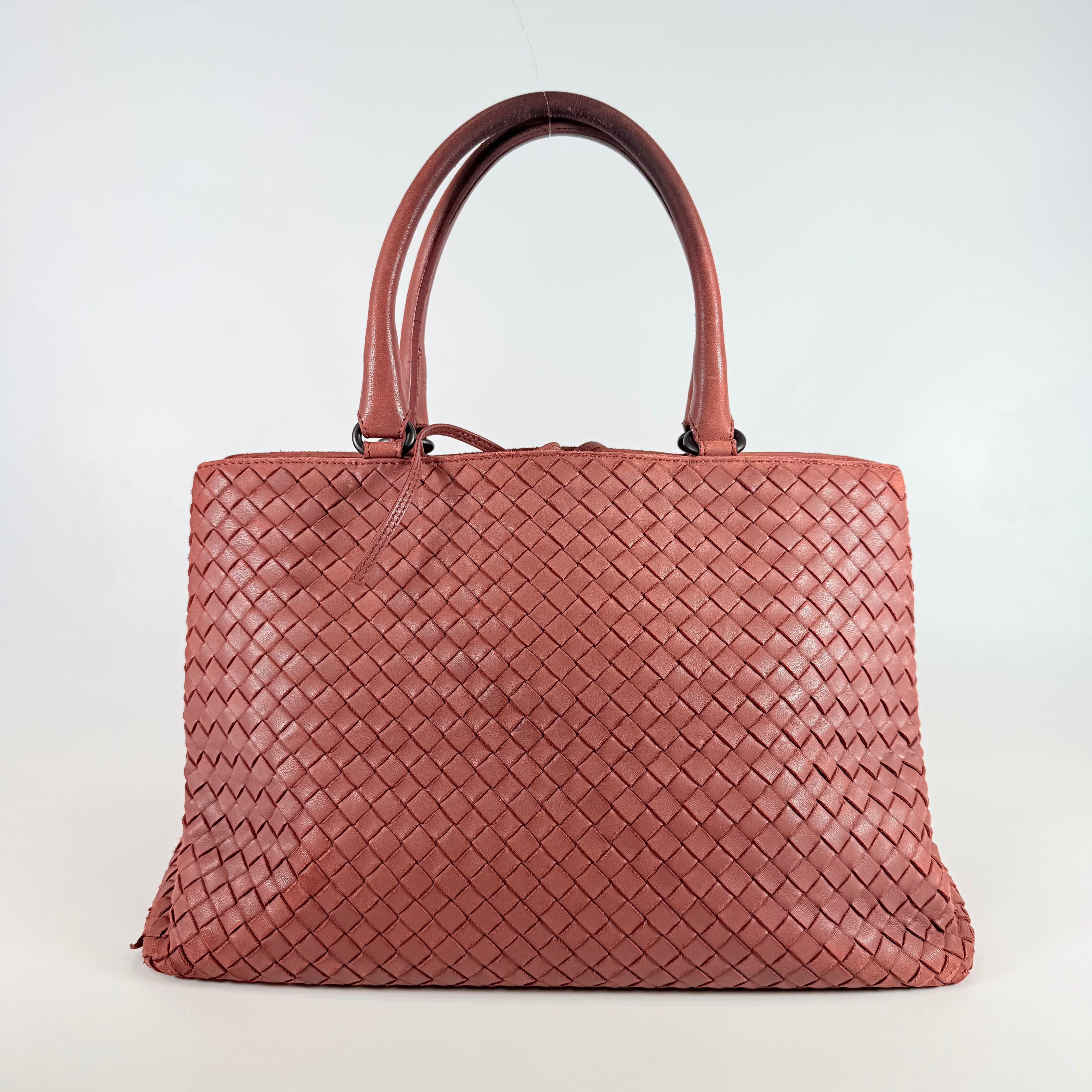 2608 secondhand BOTTEGA VENETA Intrecciato Leather Tote Bag