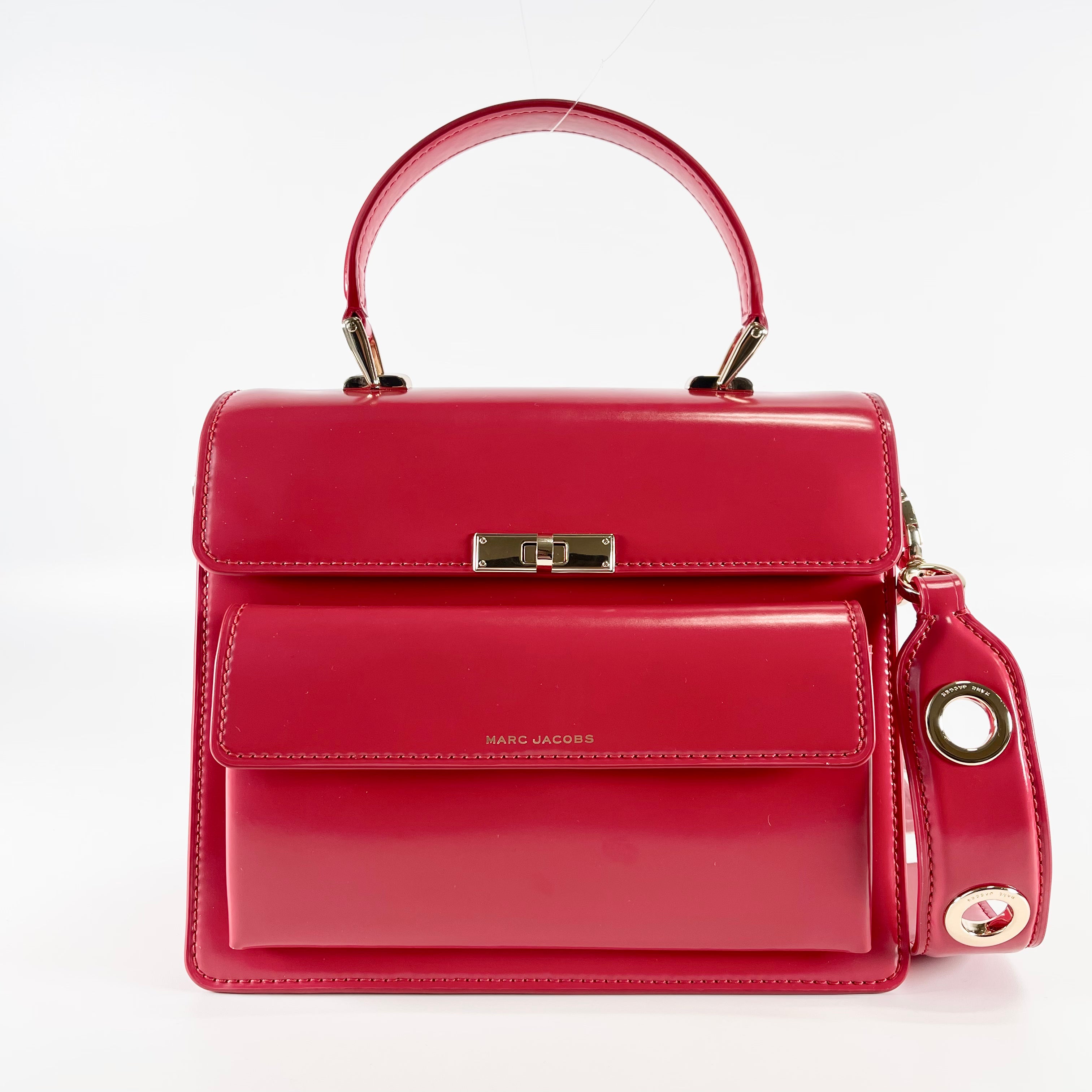 2603 secondhand MARC JACOBS leather THE UPTOWN 2WAY bag Lou Red shoulder strap