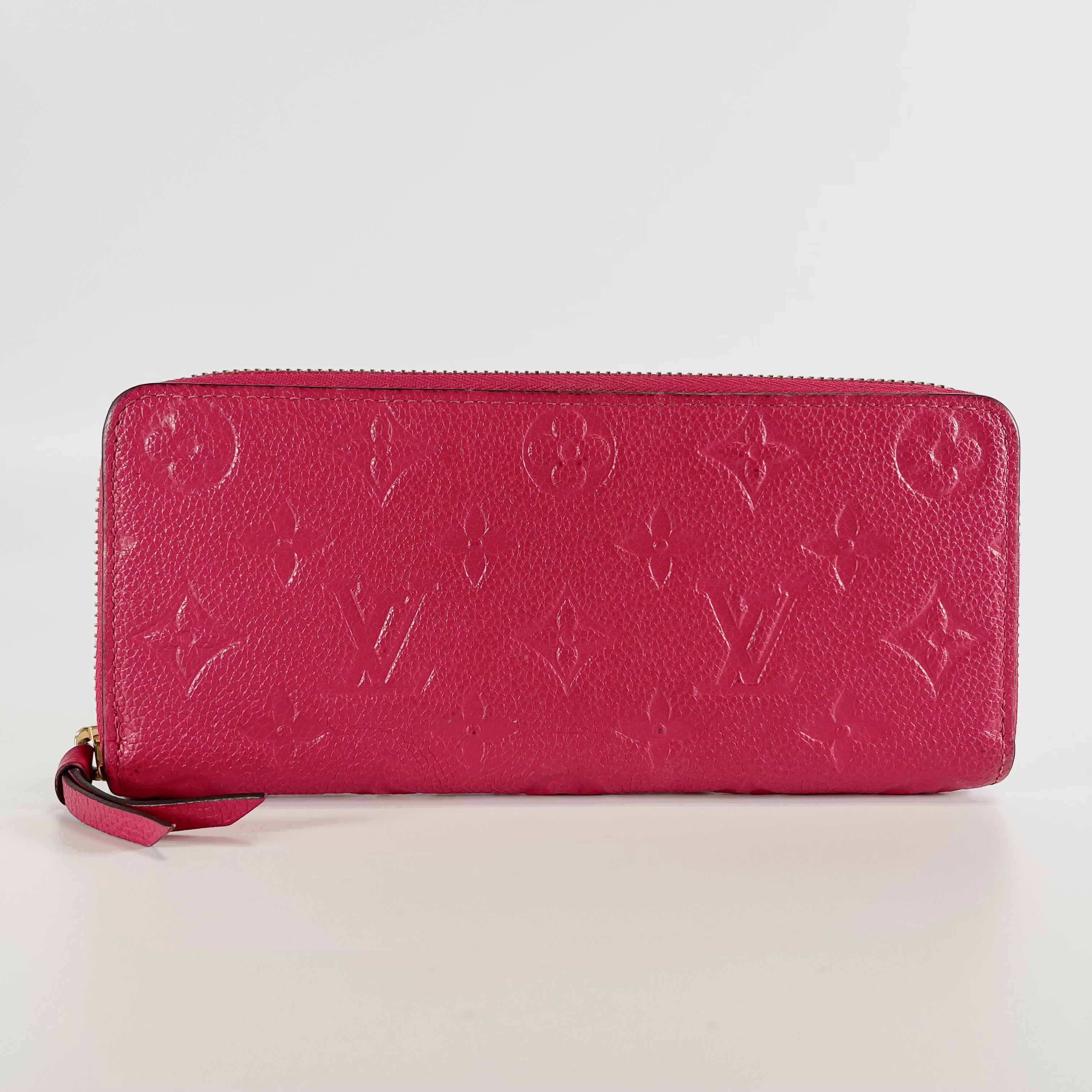2512 Louis Vuitton Empreinte Portefeuille Clemence pink Round Zip Wallet