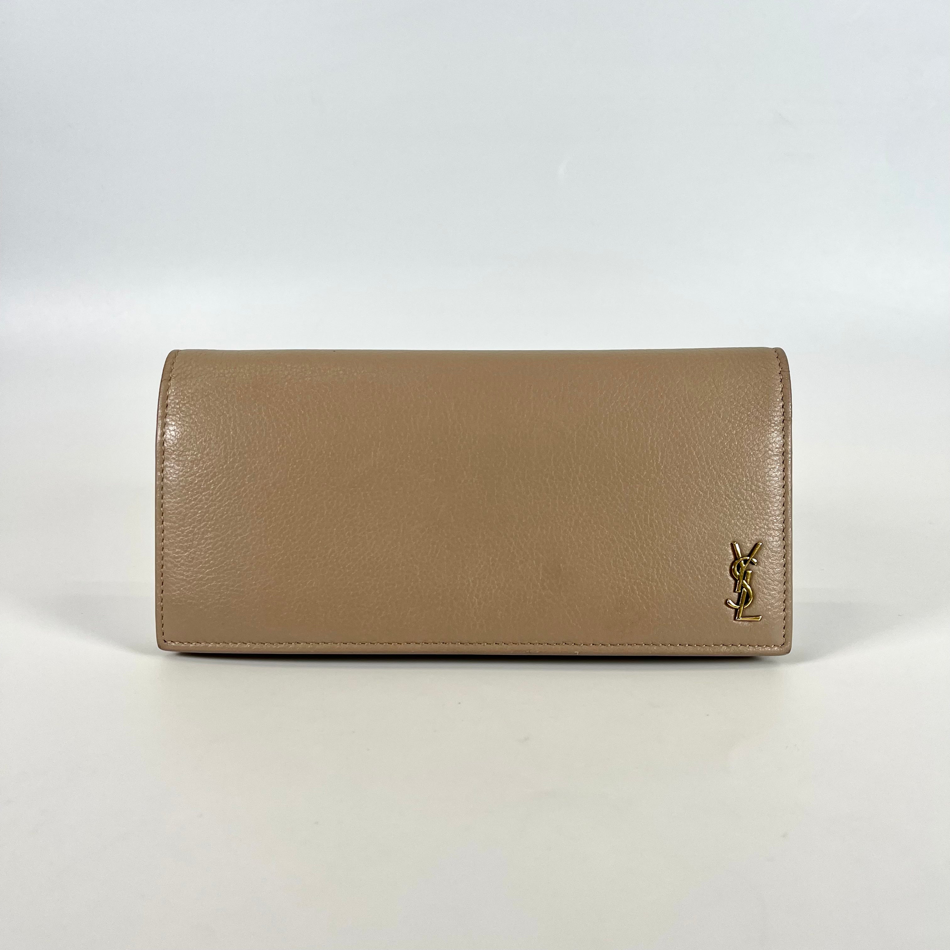 2601 SAINTLAURENT Saint Laurent Paris Bifold Long wallet beige 635542