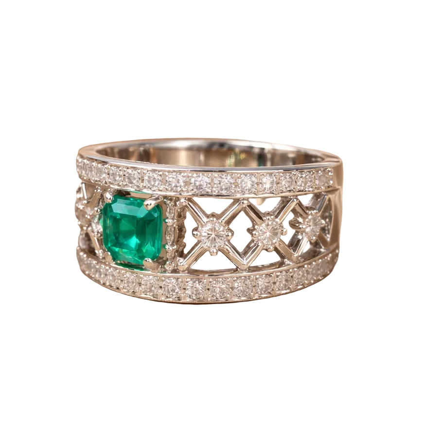 2604 Pt900 Ring E0.57ct/D 1.00ct 15.5g