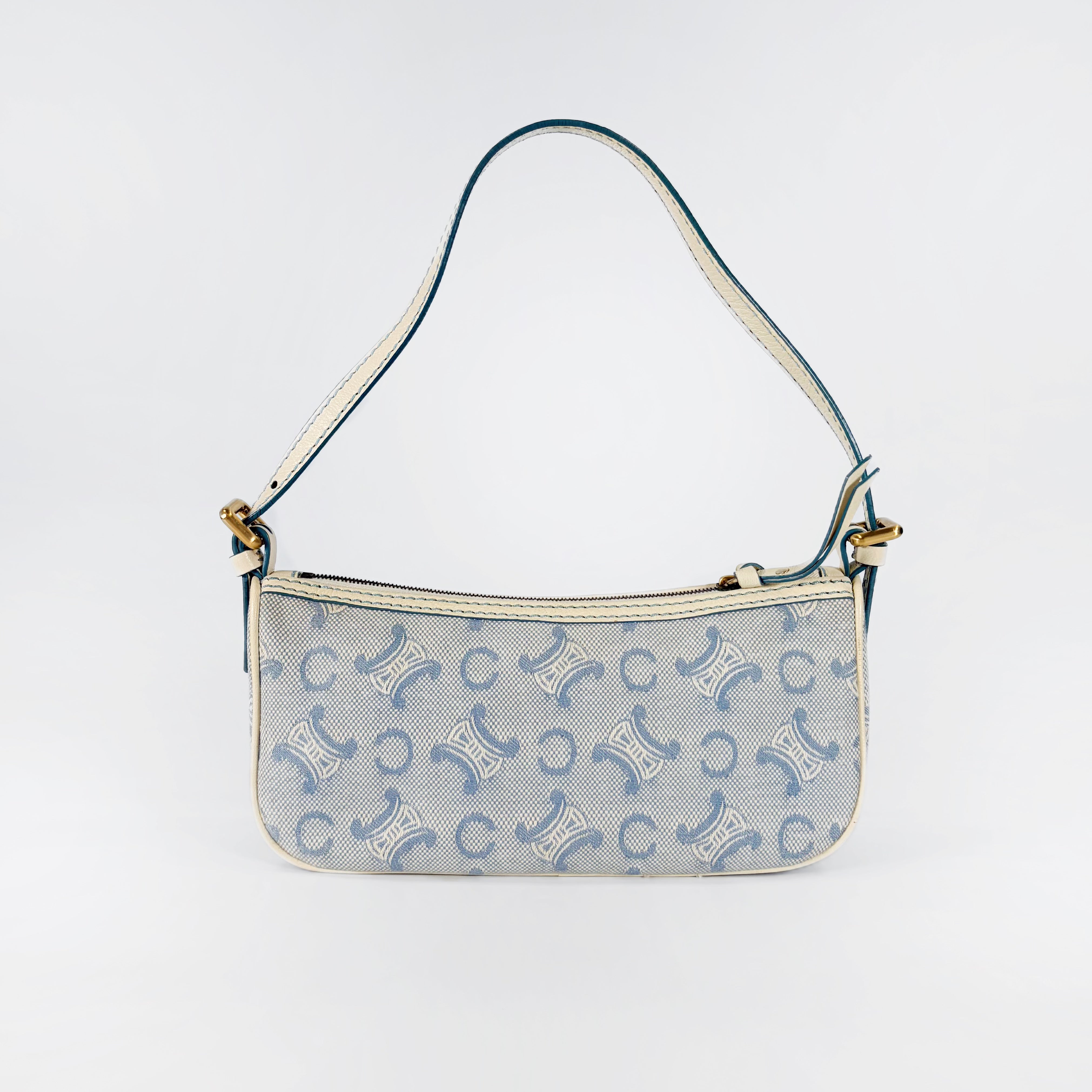 2605 secondhand CELINE canvas accessories pouch + 〇