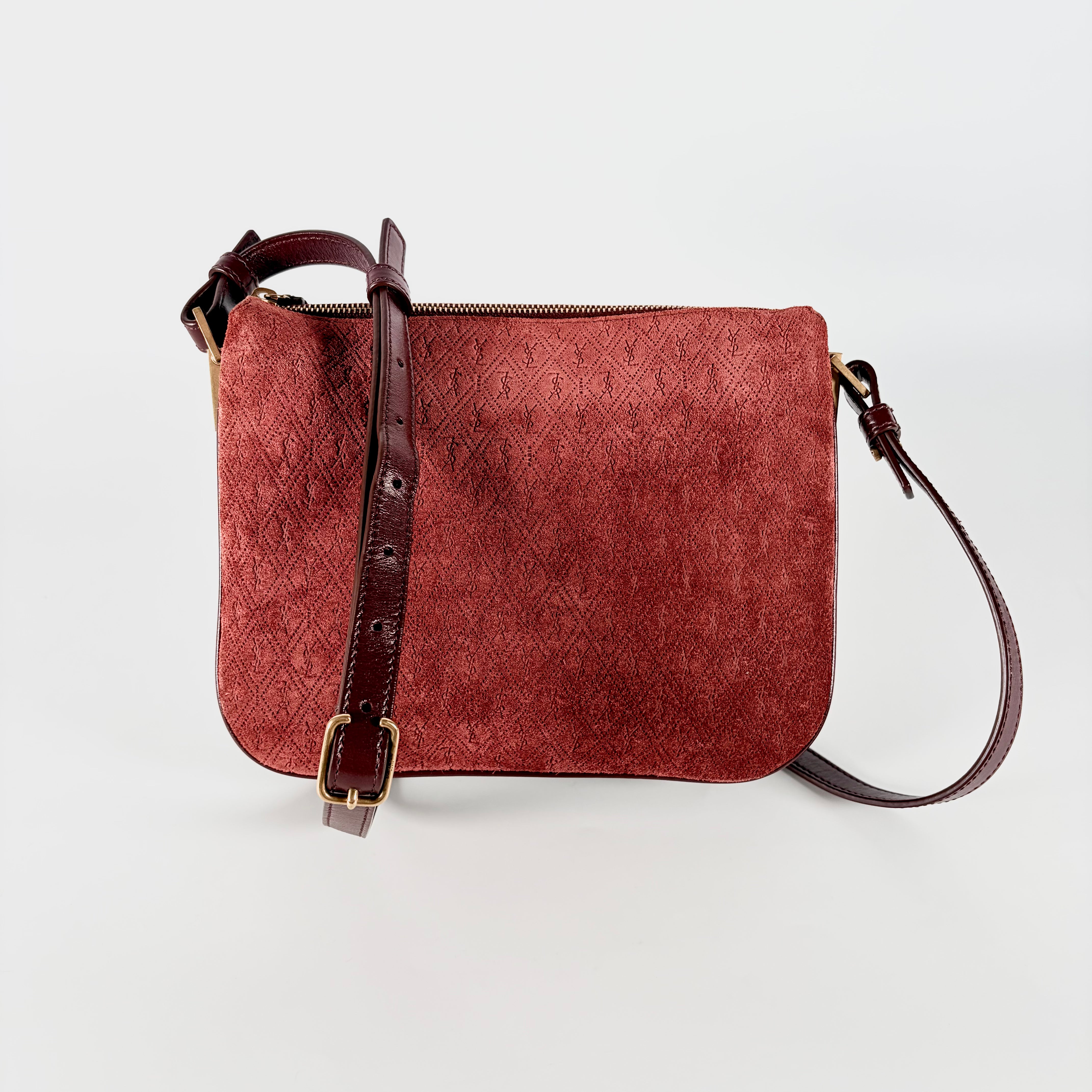2605 secondhand SAINTLAURENT logo shoulder Bordeaux