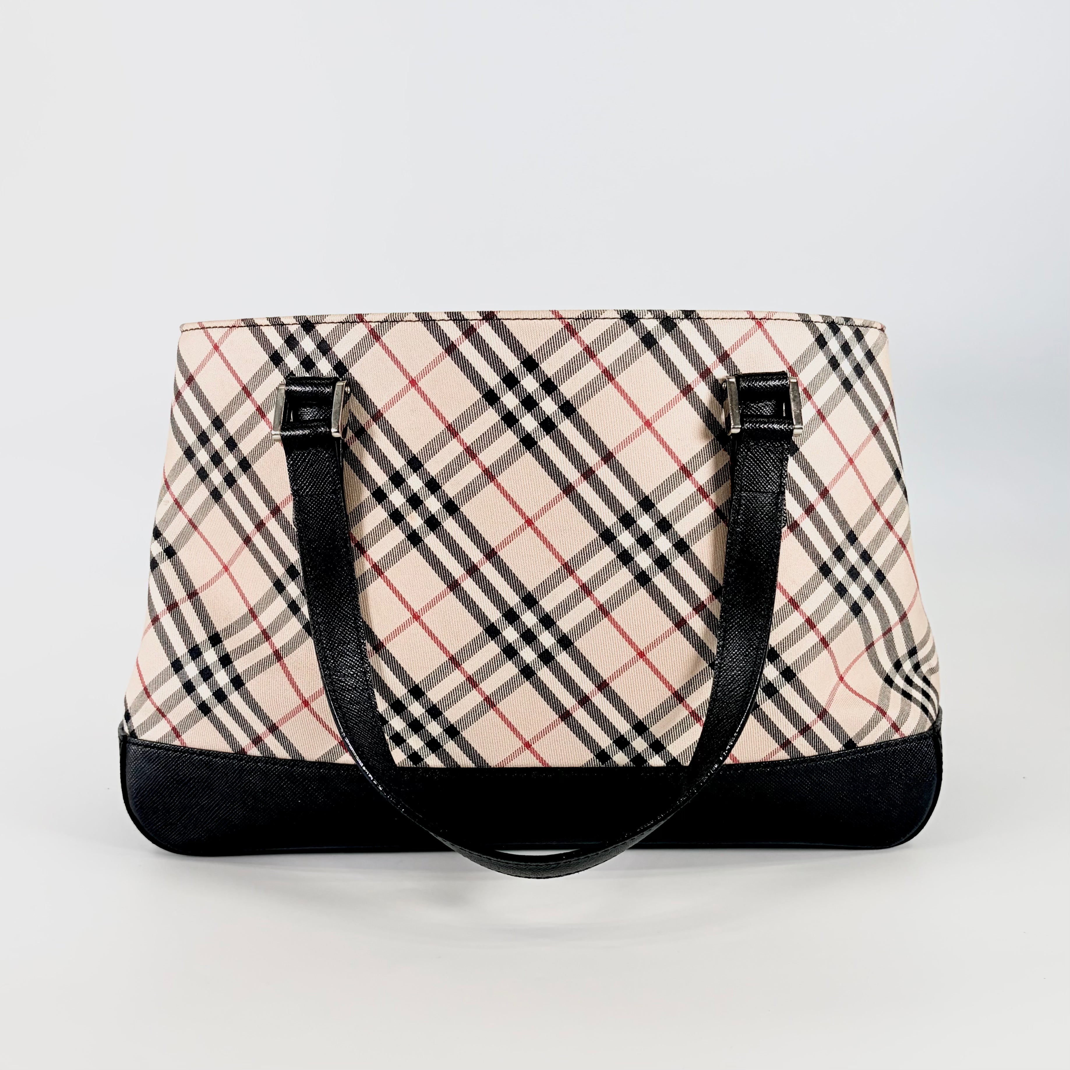 2604 secondhand BURBERRY check hand bag