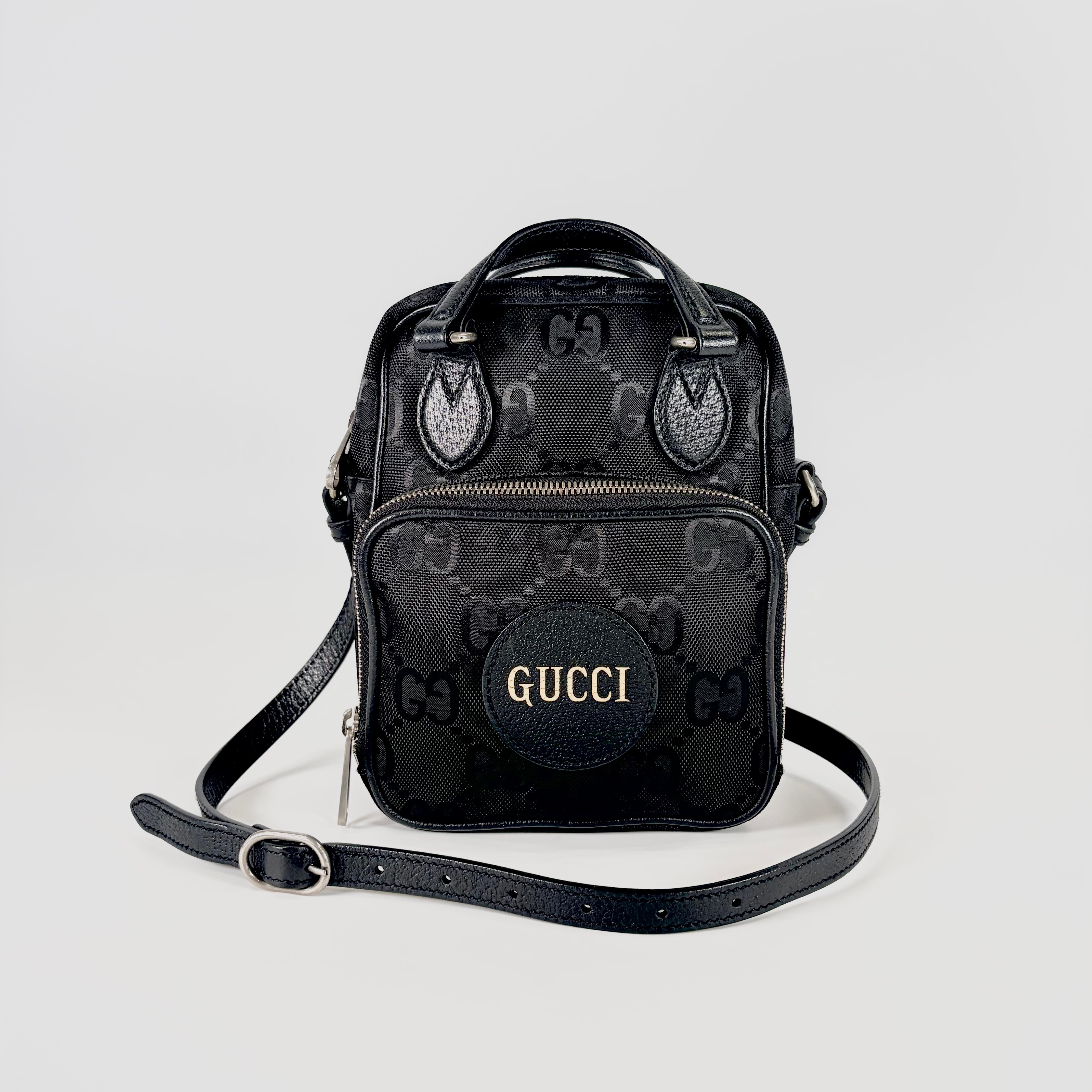 2605 secondhand GUCCI GG canvas Off the Grid 2WAY bag canvas × leather black 625850