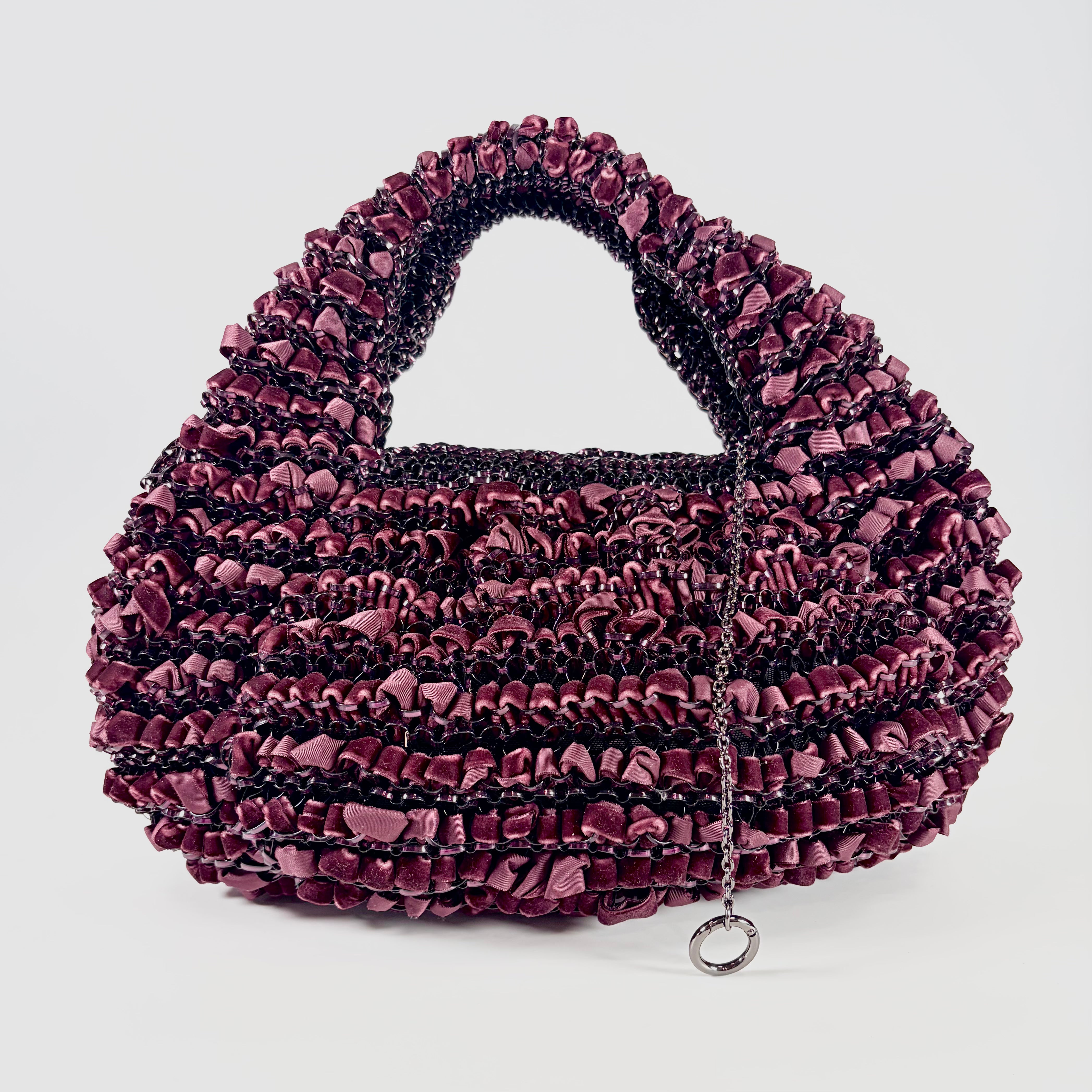 2605 secondhand Wire bag Velour purple