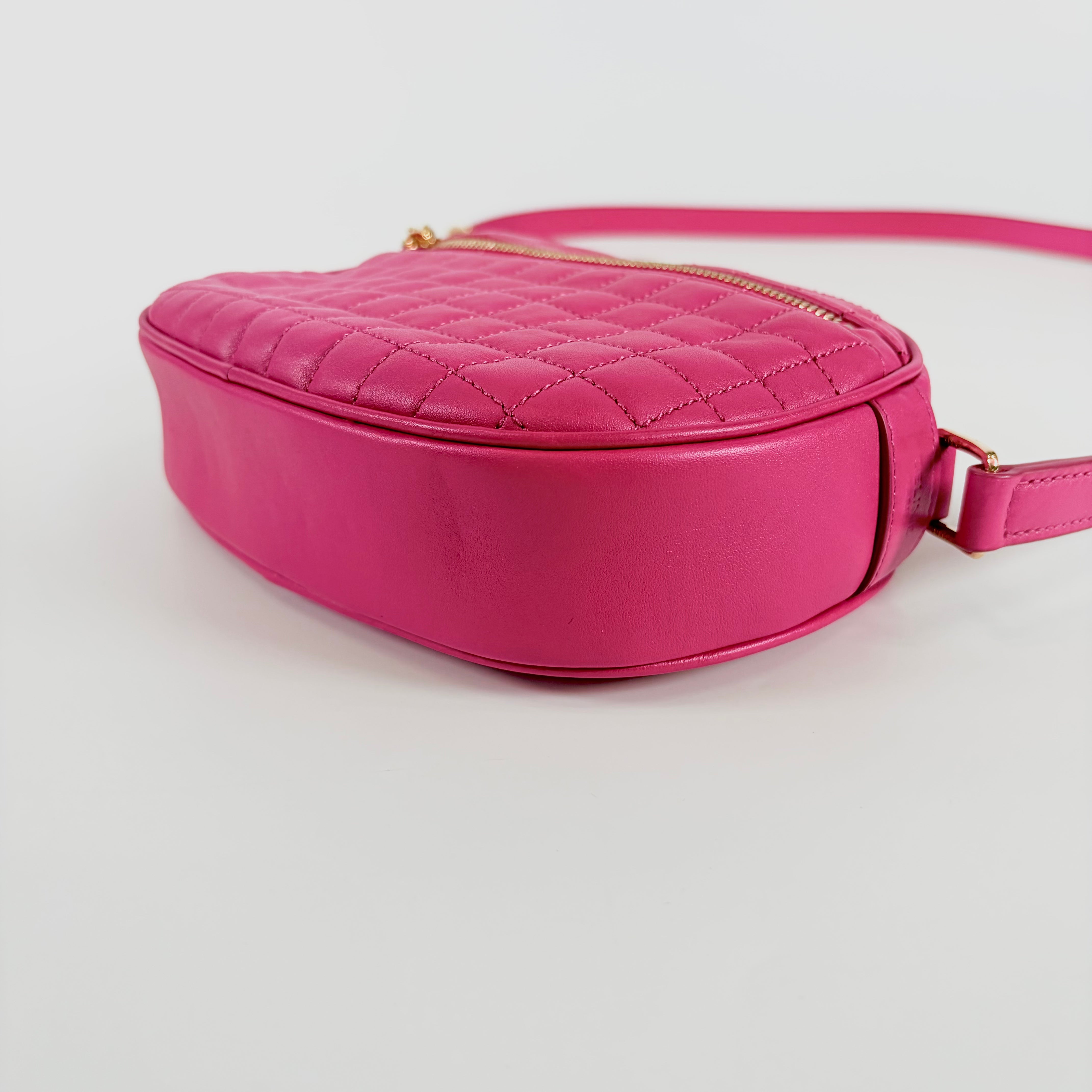 2604 secondhand CELINE Shoulder bag quilting leather pink