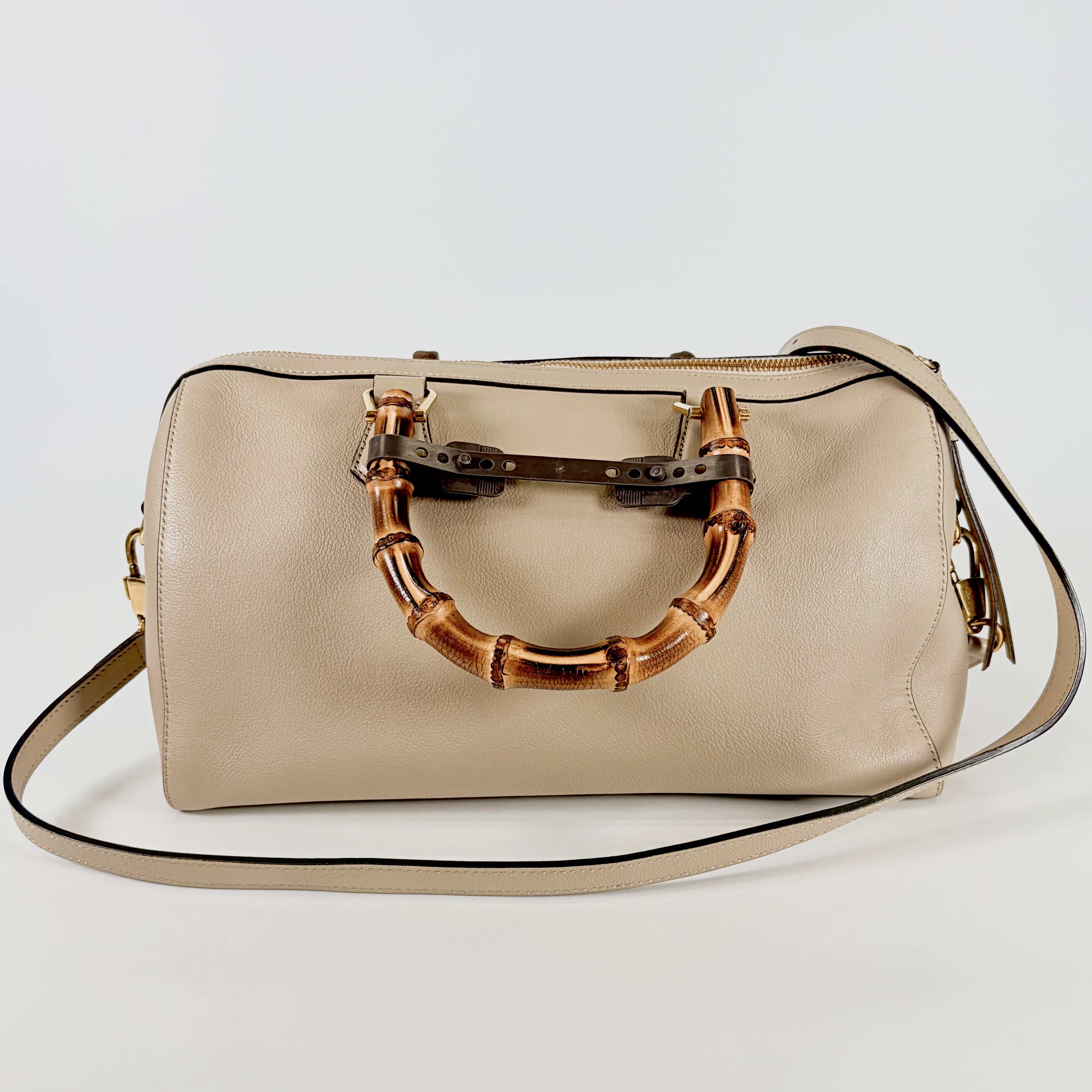 2605 secondhand GUCCI Bamboo 2Way bag