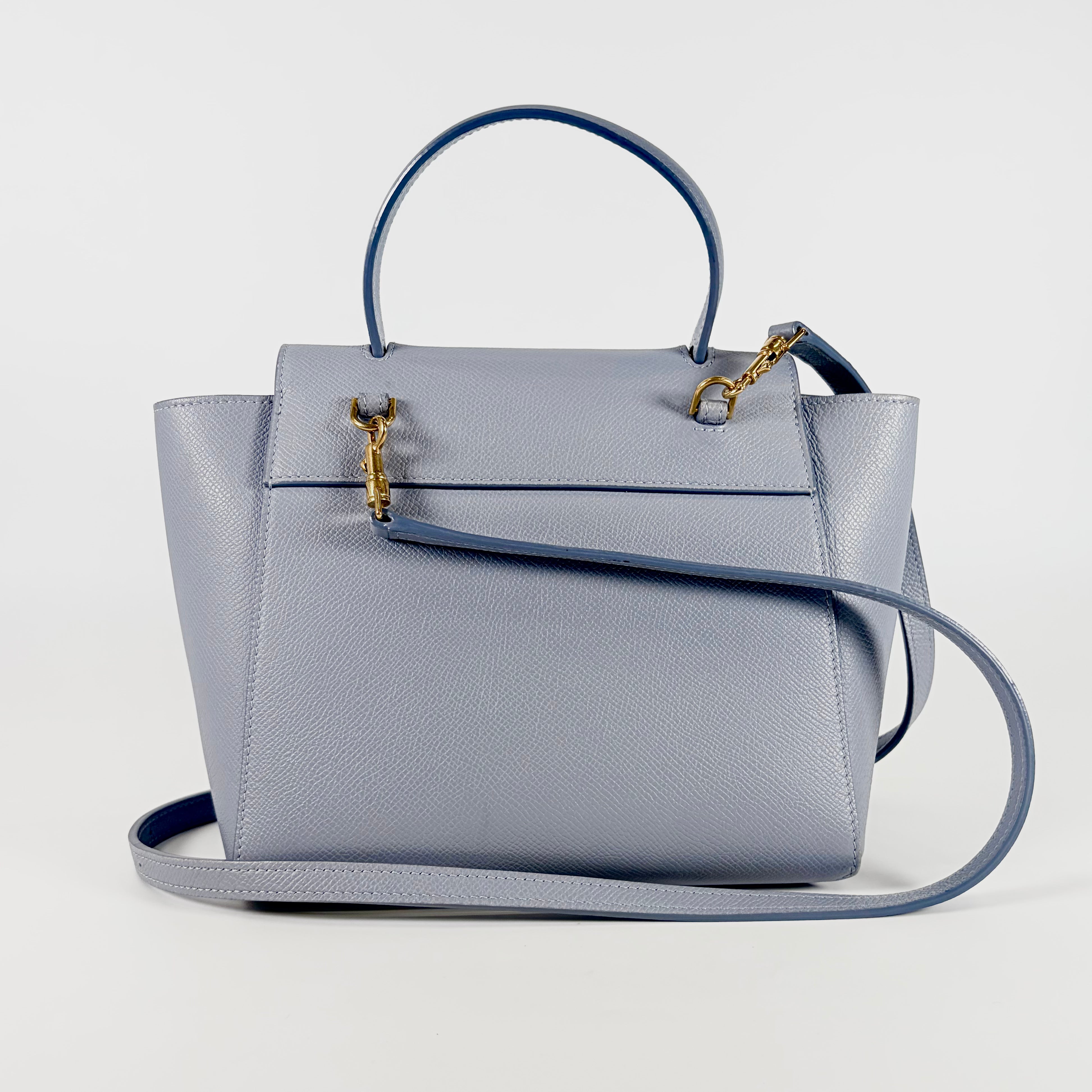 2604 secondhand CELINE Belt Bag Nano 2WAY Light blue