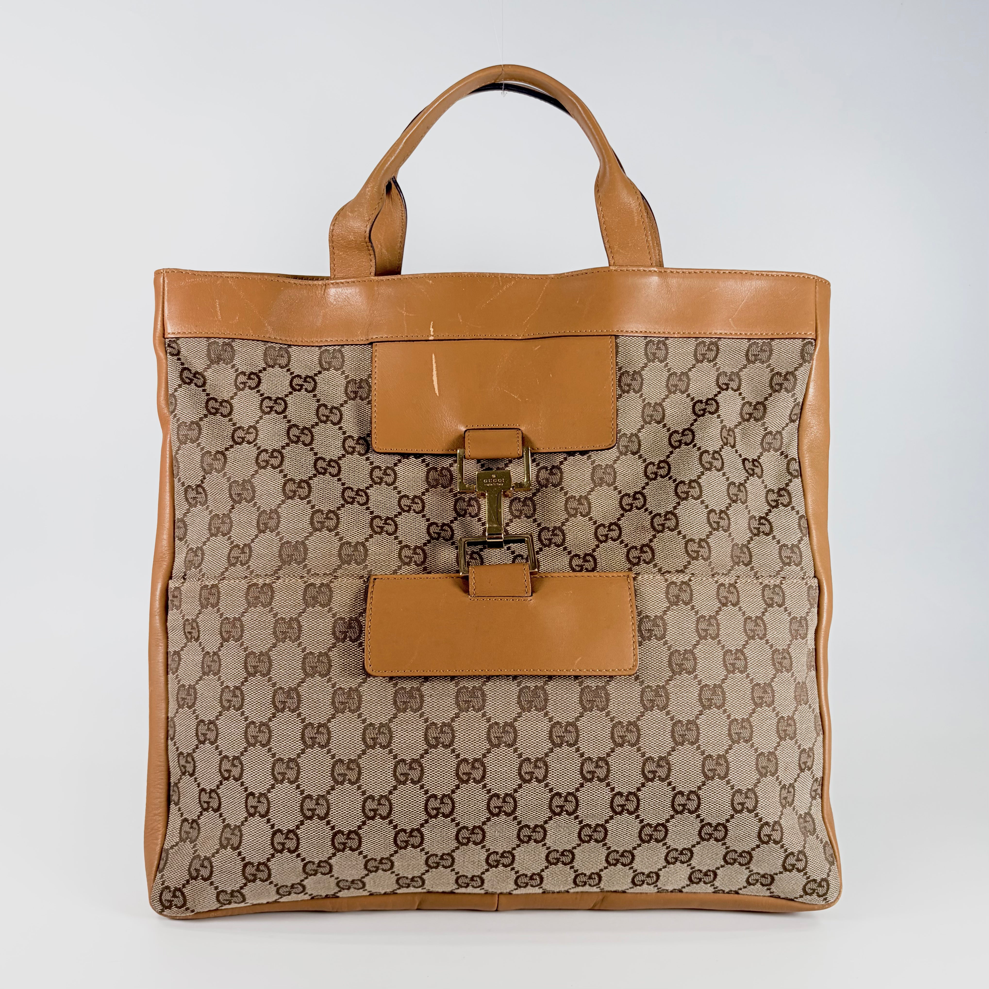 2605 secondhand GUCCI Tote Bag Vertical WG Pattern Jackie metal fittings