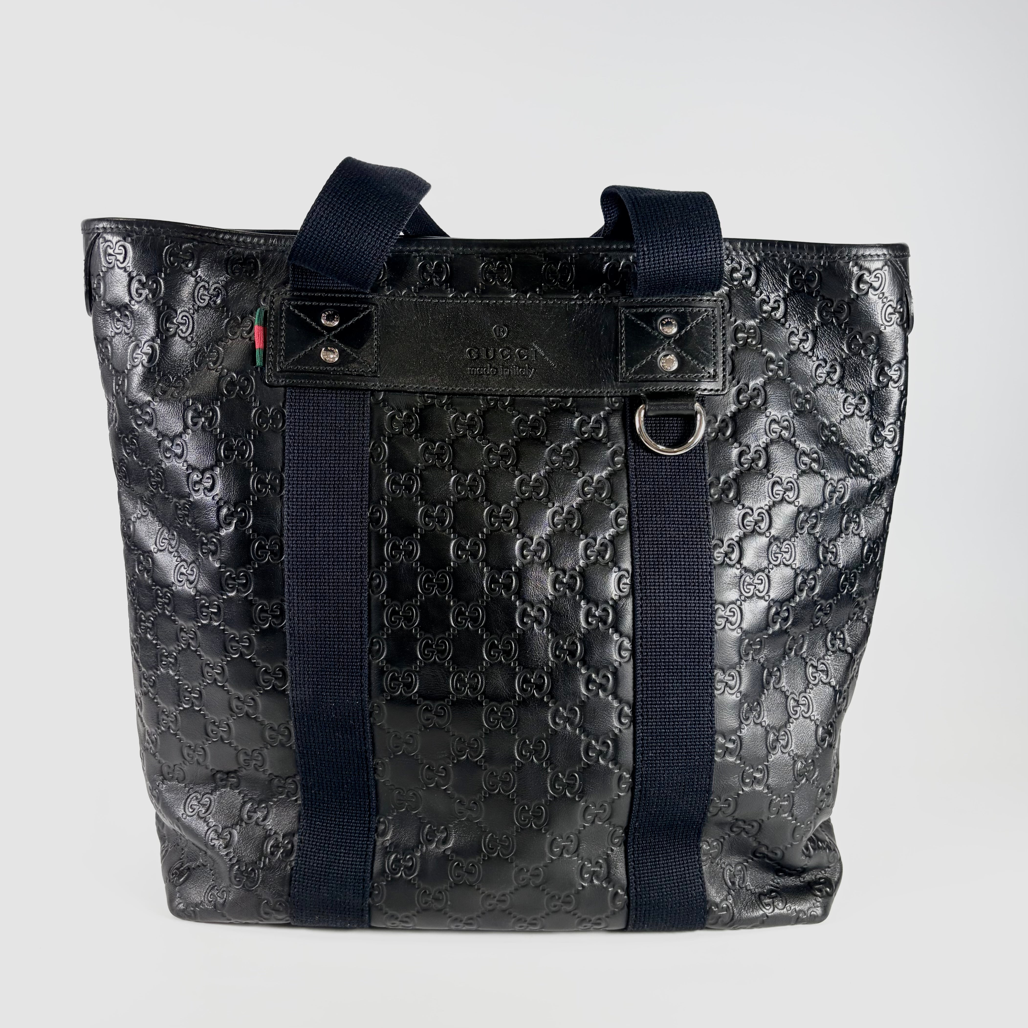 2605 secondhand GUCCI GG Island Tote Bag black