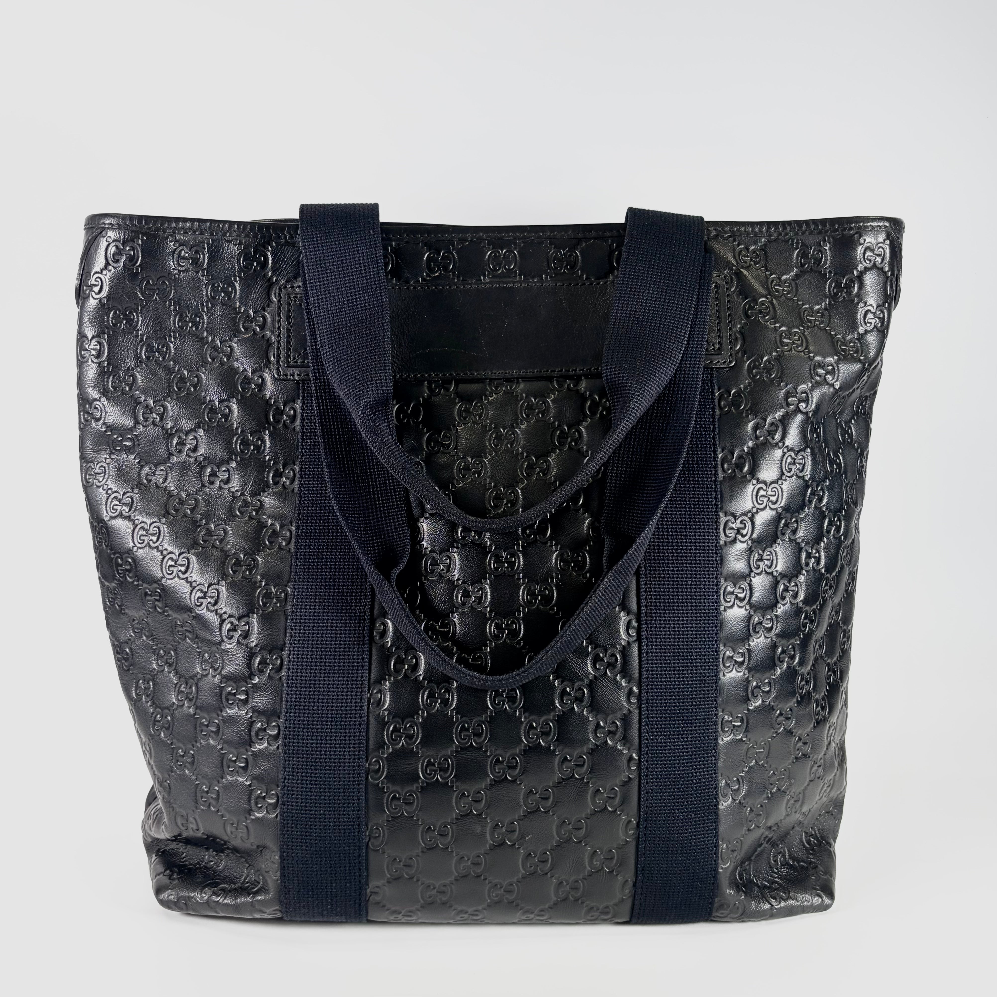 2605 secondhand GUCCI GG Island Tote Bag black