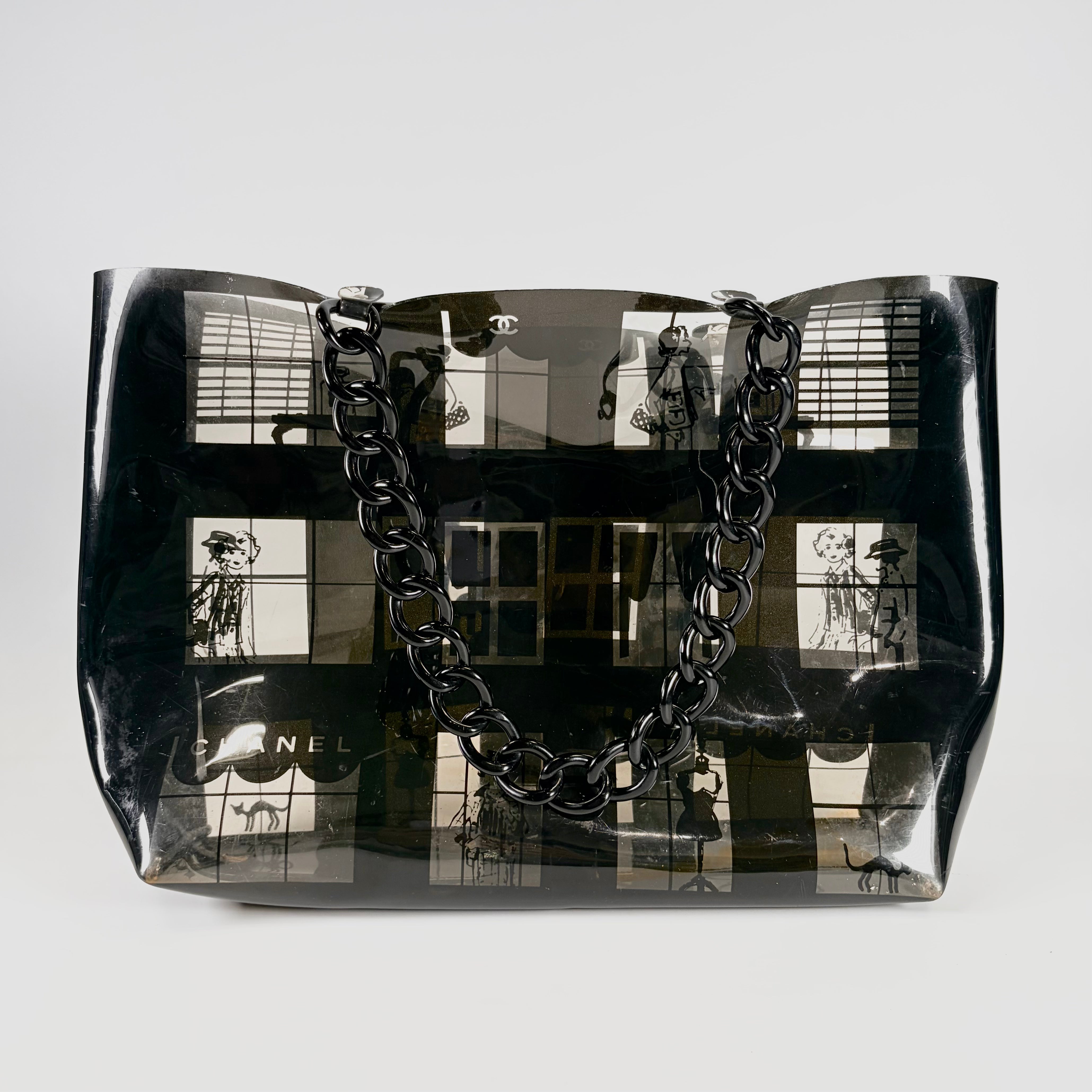 2605 secondhand CHANEL PVC hand bag