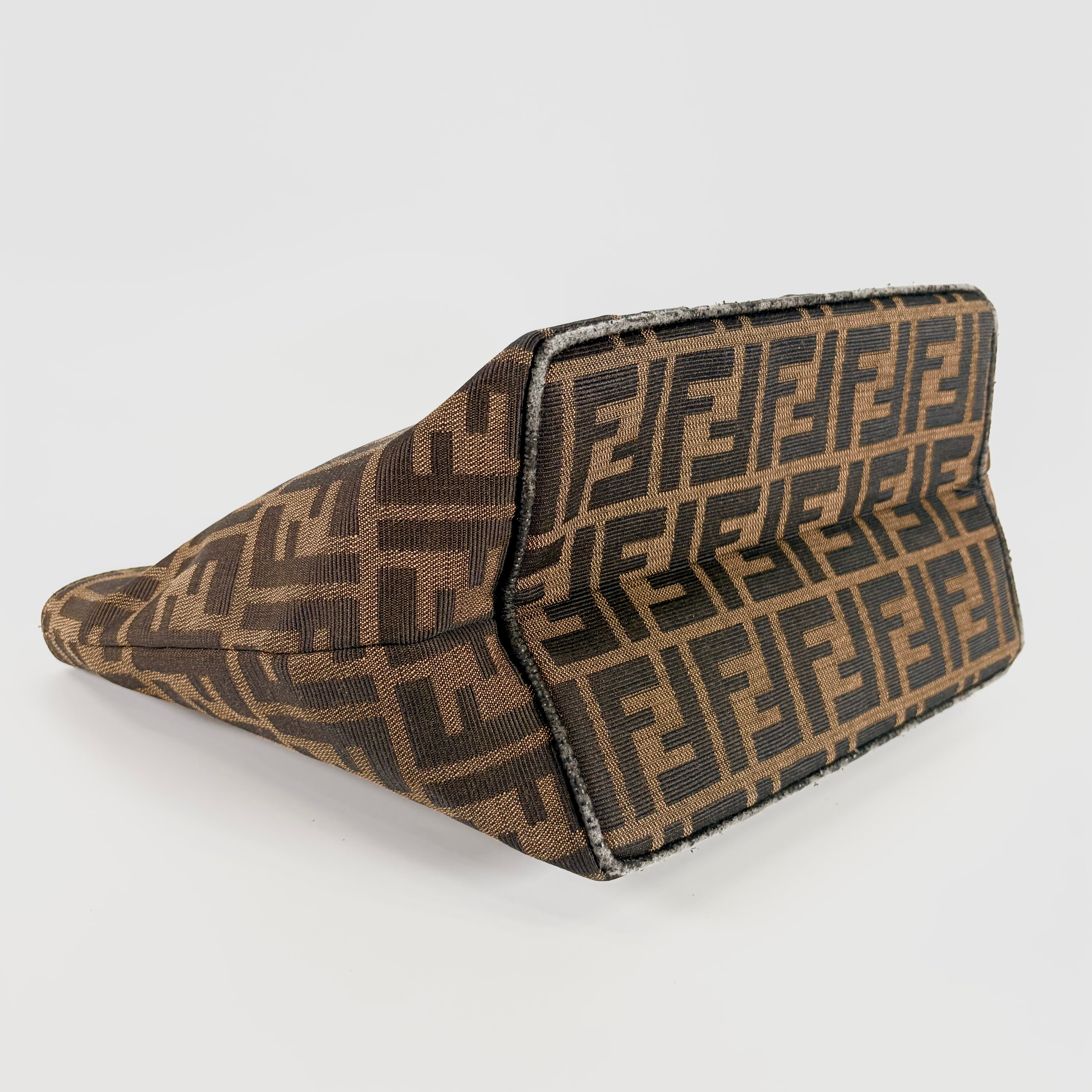 2604 secondhand FENDI Zucca hand bag
