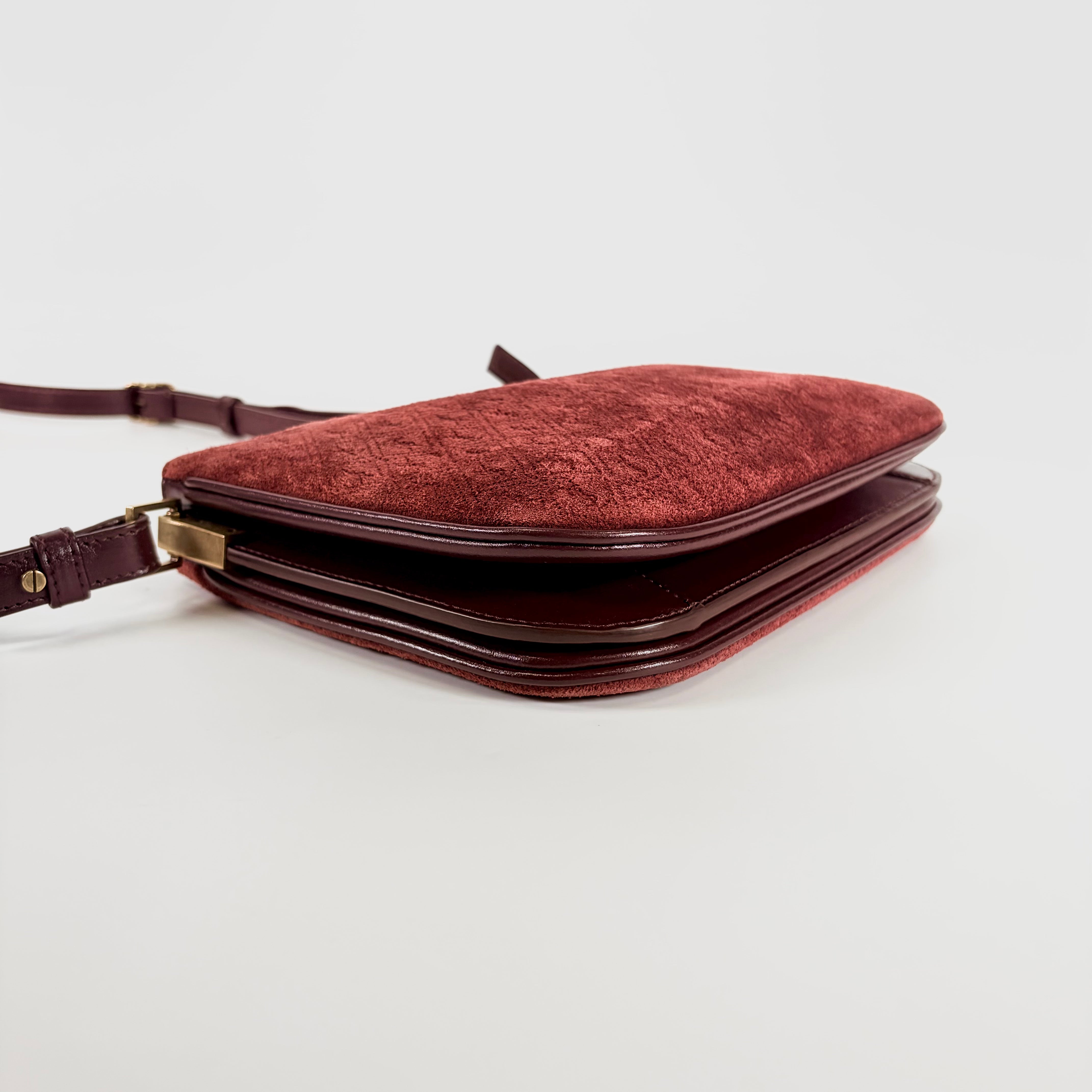 2605 secondhand SAINTLAURENT logo shoulder Bordeaux