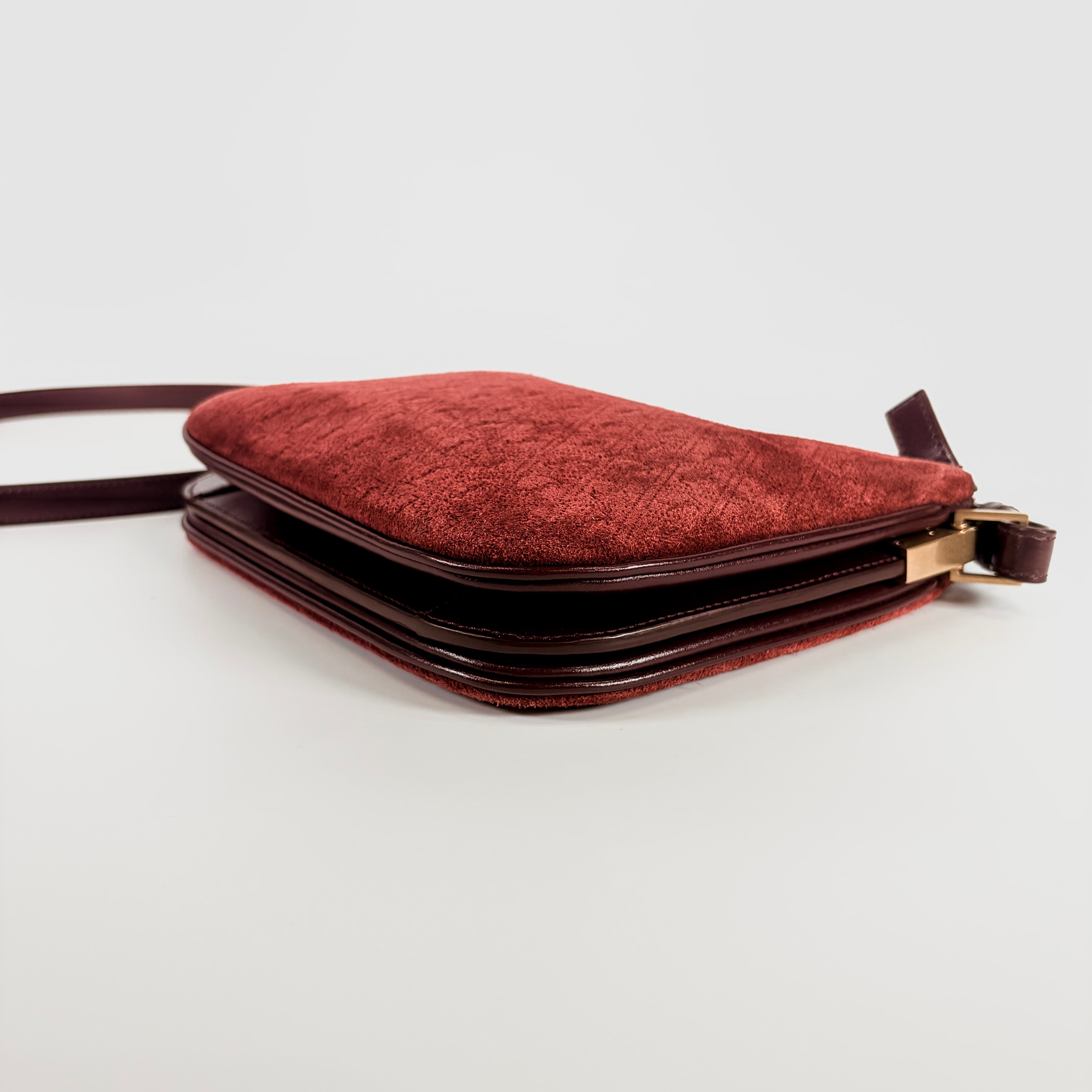 2605 secondhand SAINTLAURENT logo shoulder Bordeaux
