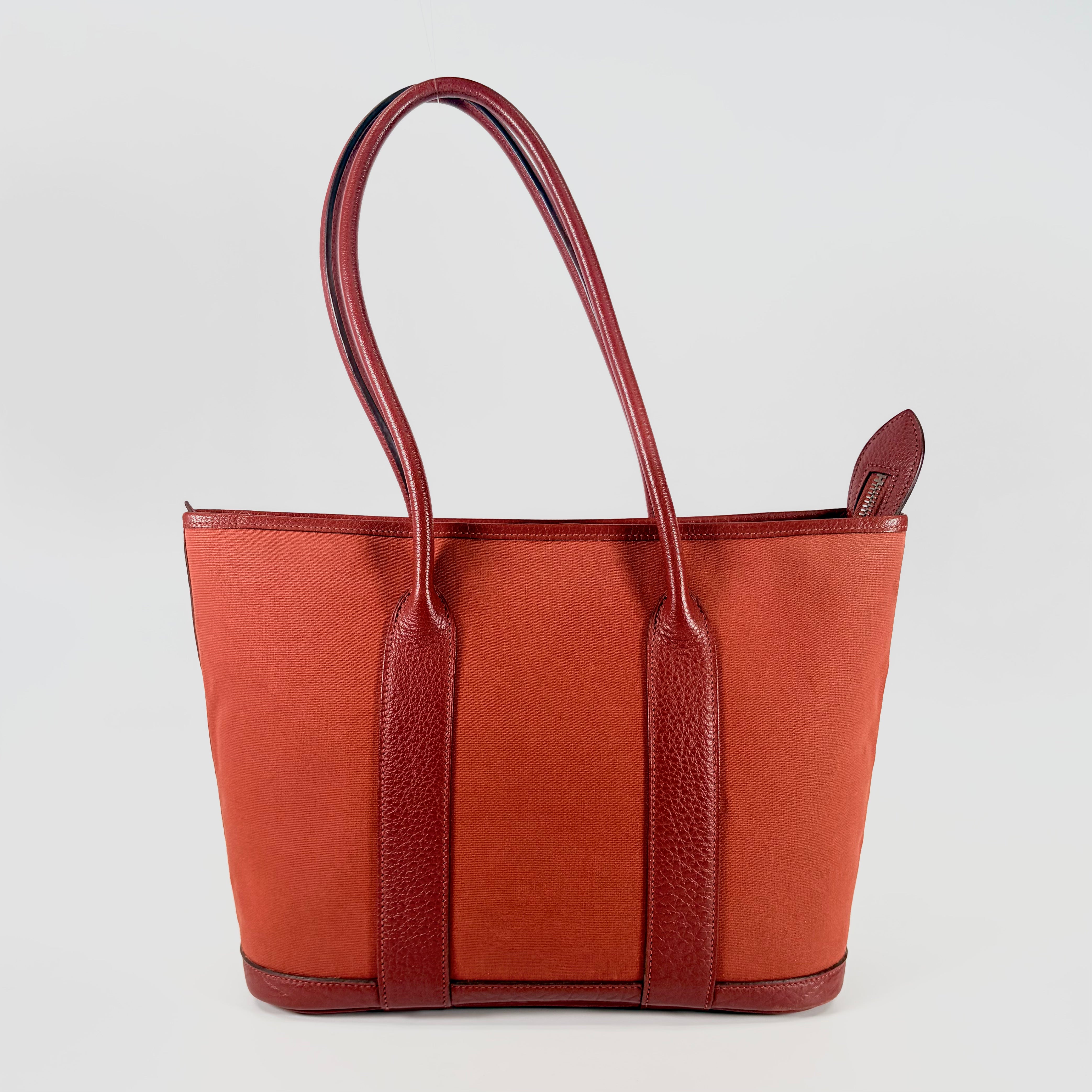 2605 secondhand HERMES Toile Officier De Zip PM Rouge Kazak