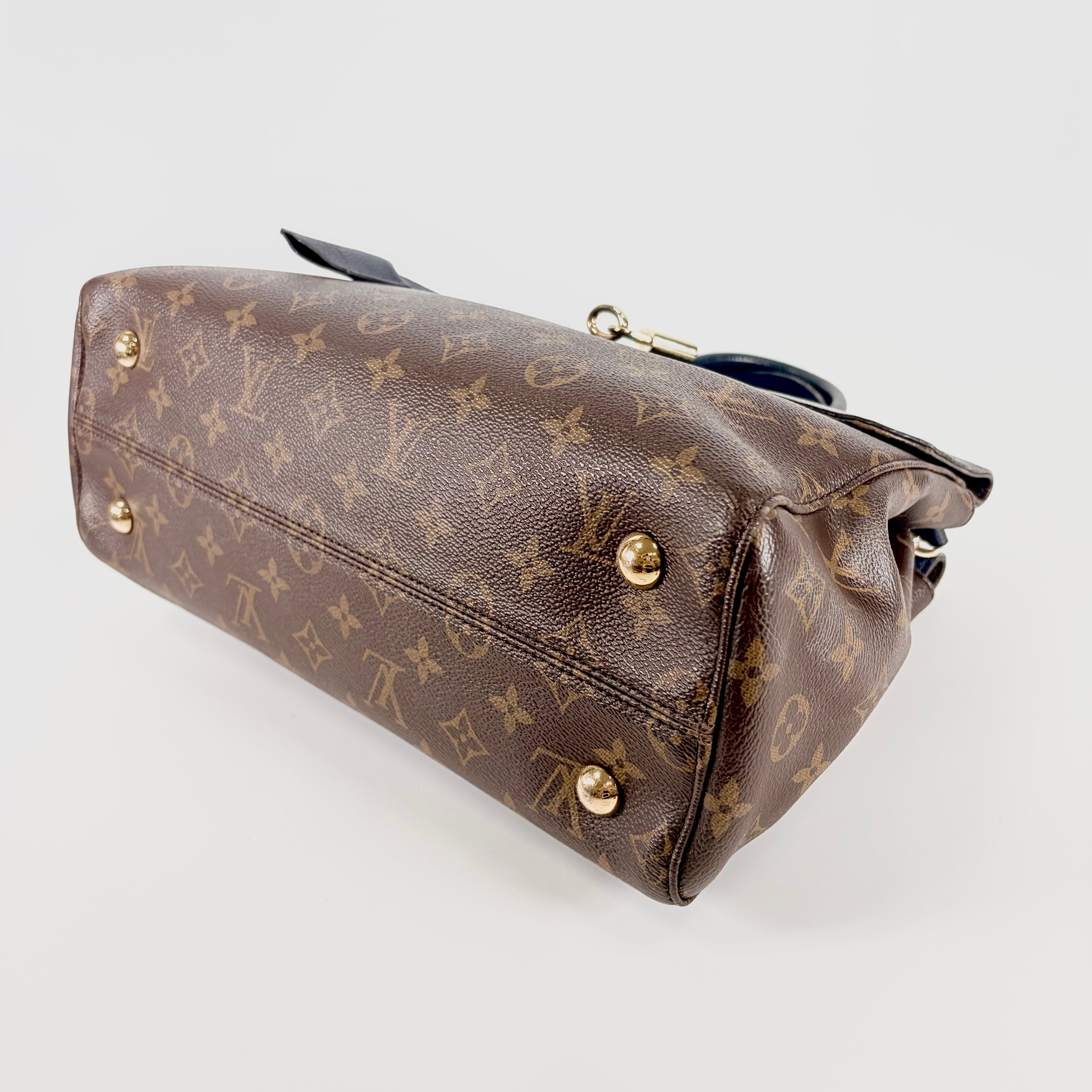 2606 secondhand LV Venus Monogram Canvas & Navy Leather Bag