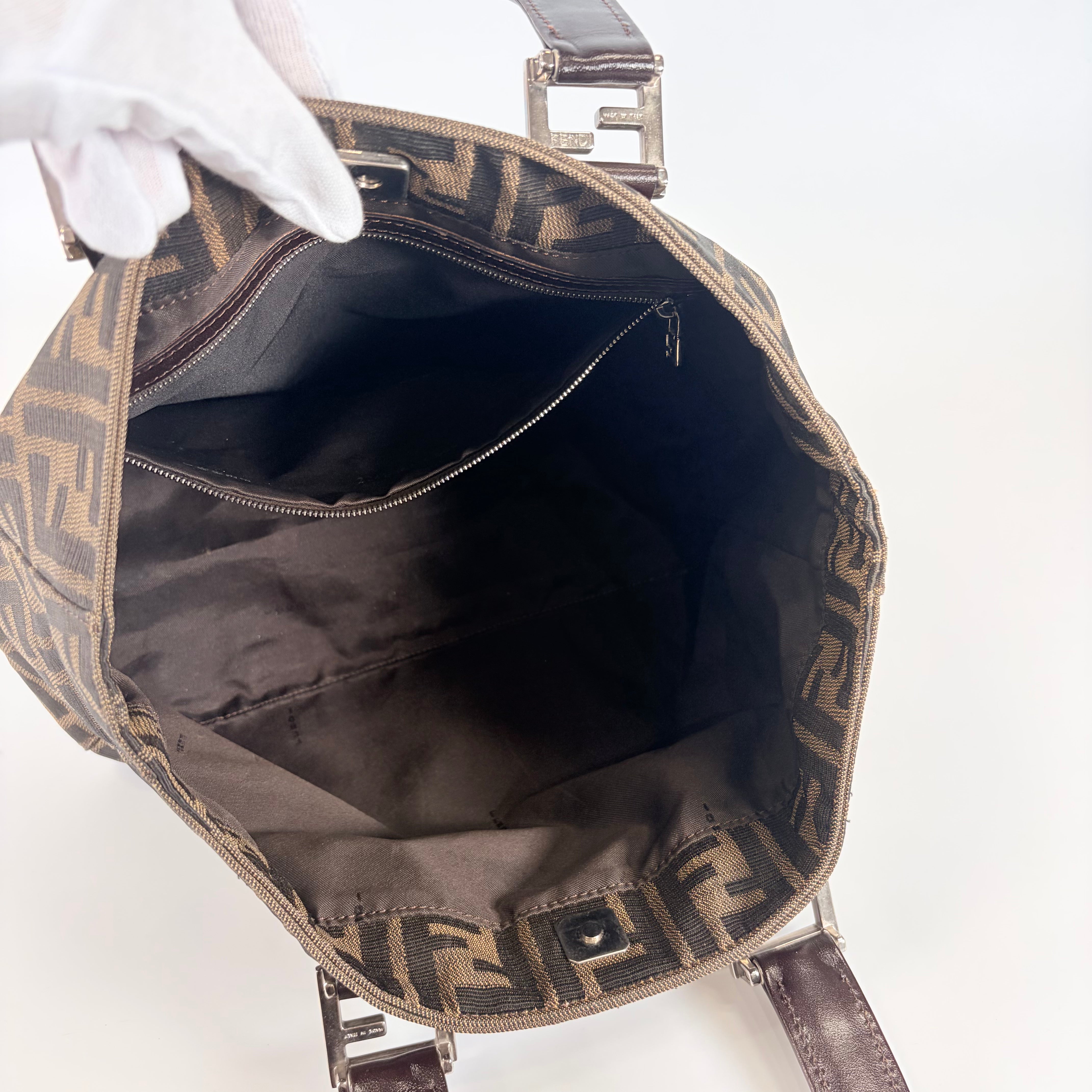 2606 secondhand Fendi Zucca Canvas Tote Bag Brown