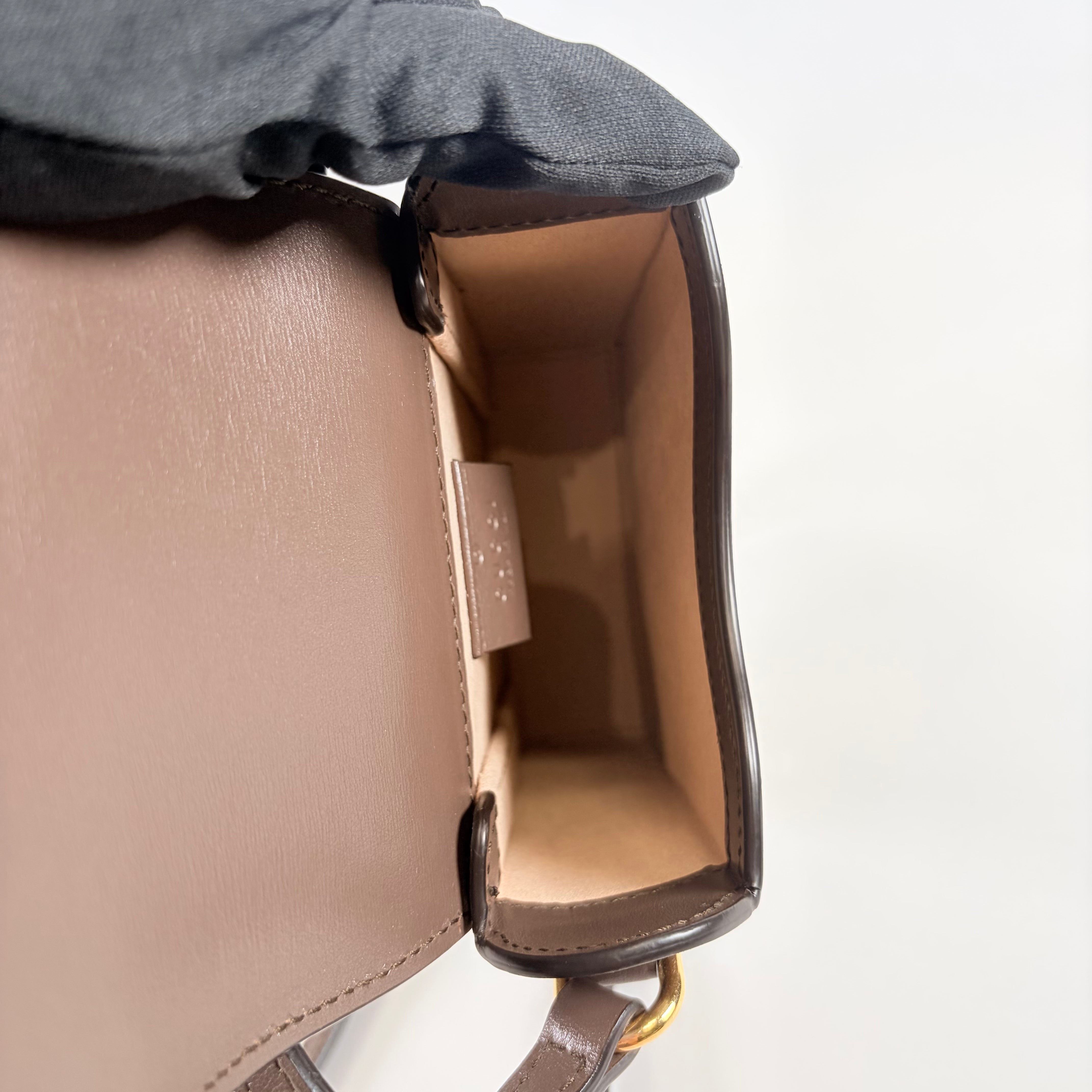 2607 secondhand GUCCI 625615 Horsebit Shoulder bag Brown leather 416
