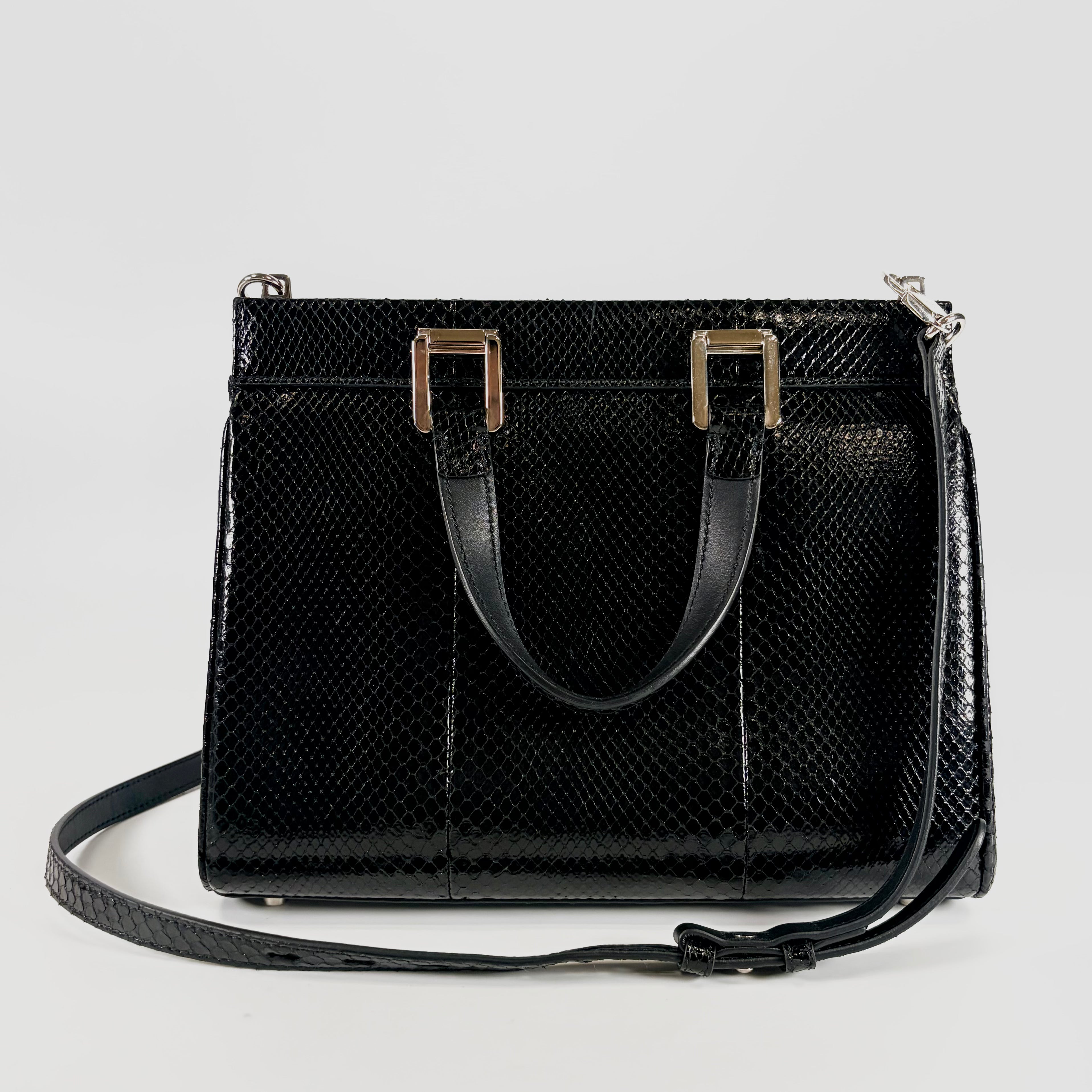 2607 secondhand GUCCI Zumi Python 2Way bag