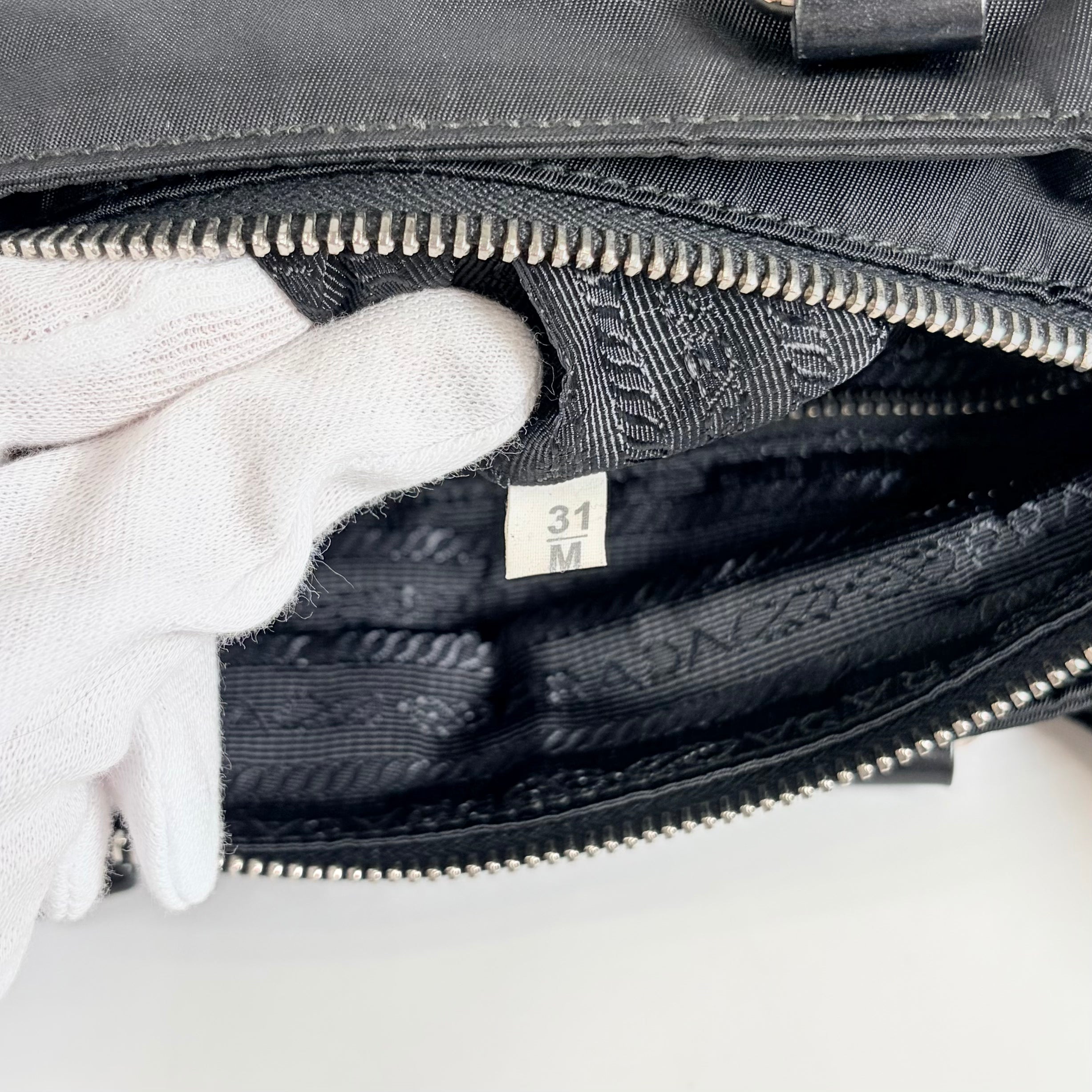 2607 secondhand PRADA 2WAY hand bag black