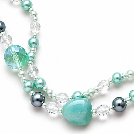 2608 secondhand necklace Blue type 31.8g