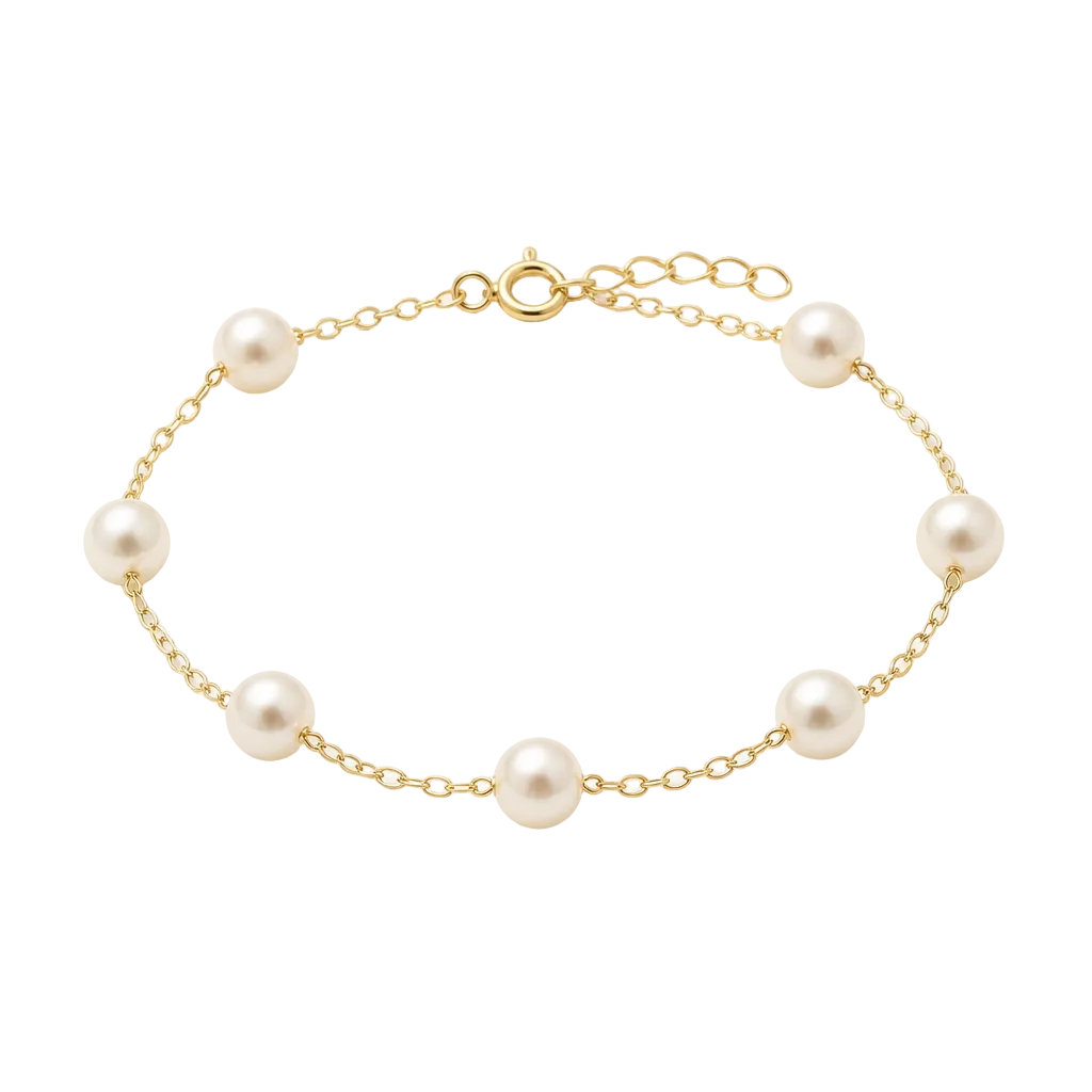 2608 secondhand K18 Akoya Pearl BRACELETS 6~6.5㎜ 17㎝