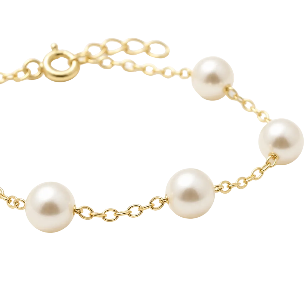 2608 secondhand K18 Akoya Pearl BRACELETS 6~6.5㎜ 17㎝