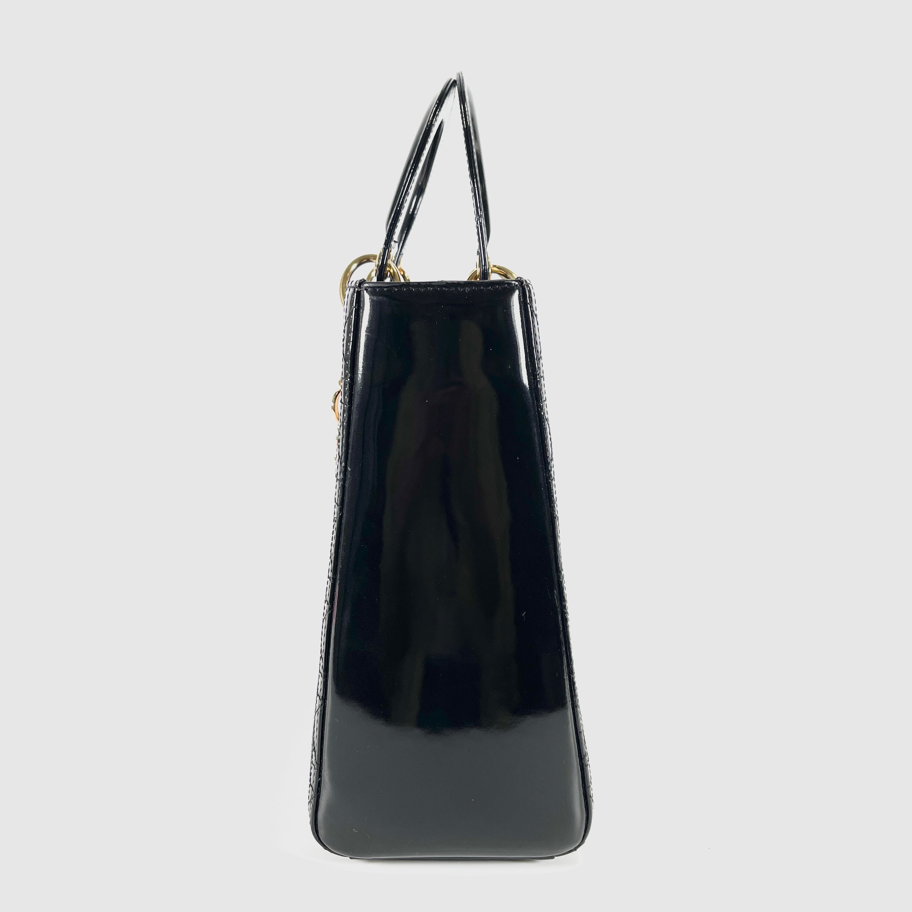 2604 secondhand CD Lady Dior Large patent