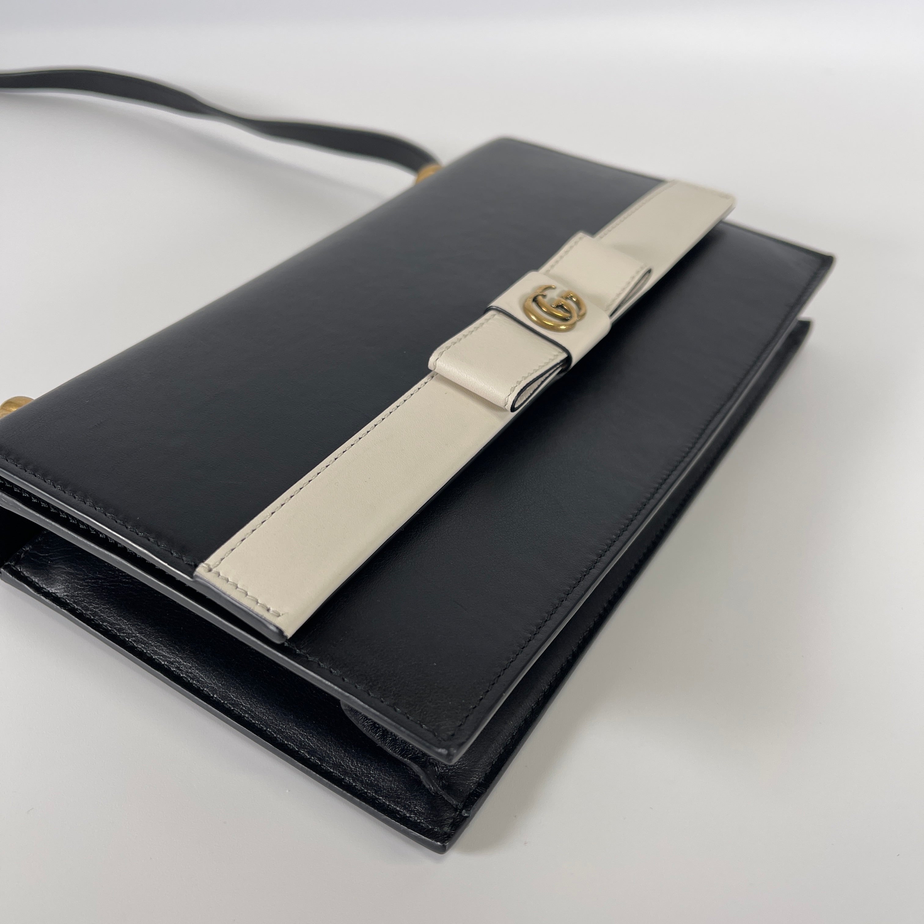 2601 GUCCI bag Shoulder bag 432680/GG Marmont / limited black × white leather