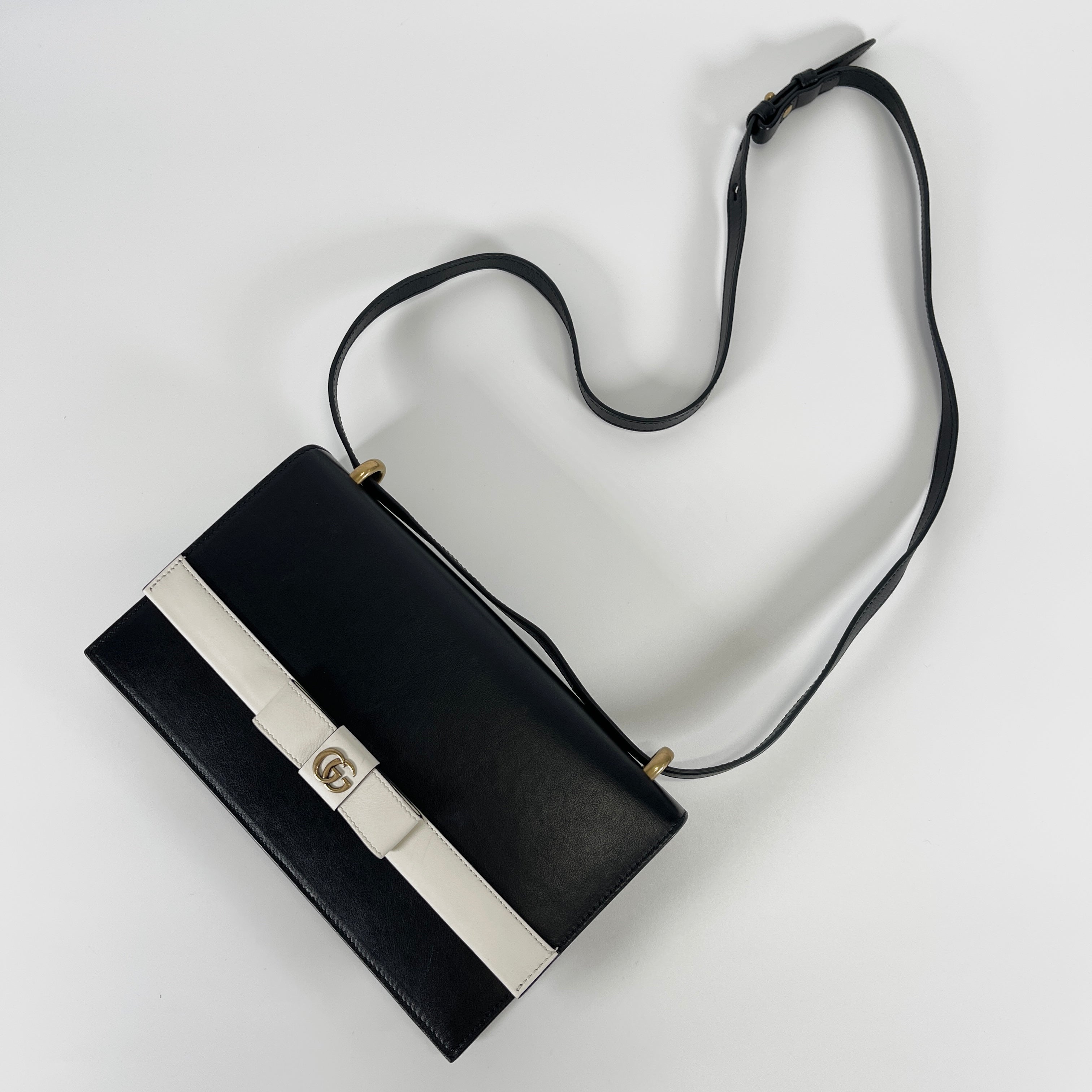 2601 GUCCI bag Shoulder bag 432680/GG Marmont / limited black × white leather