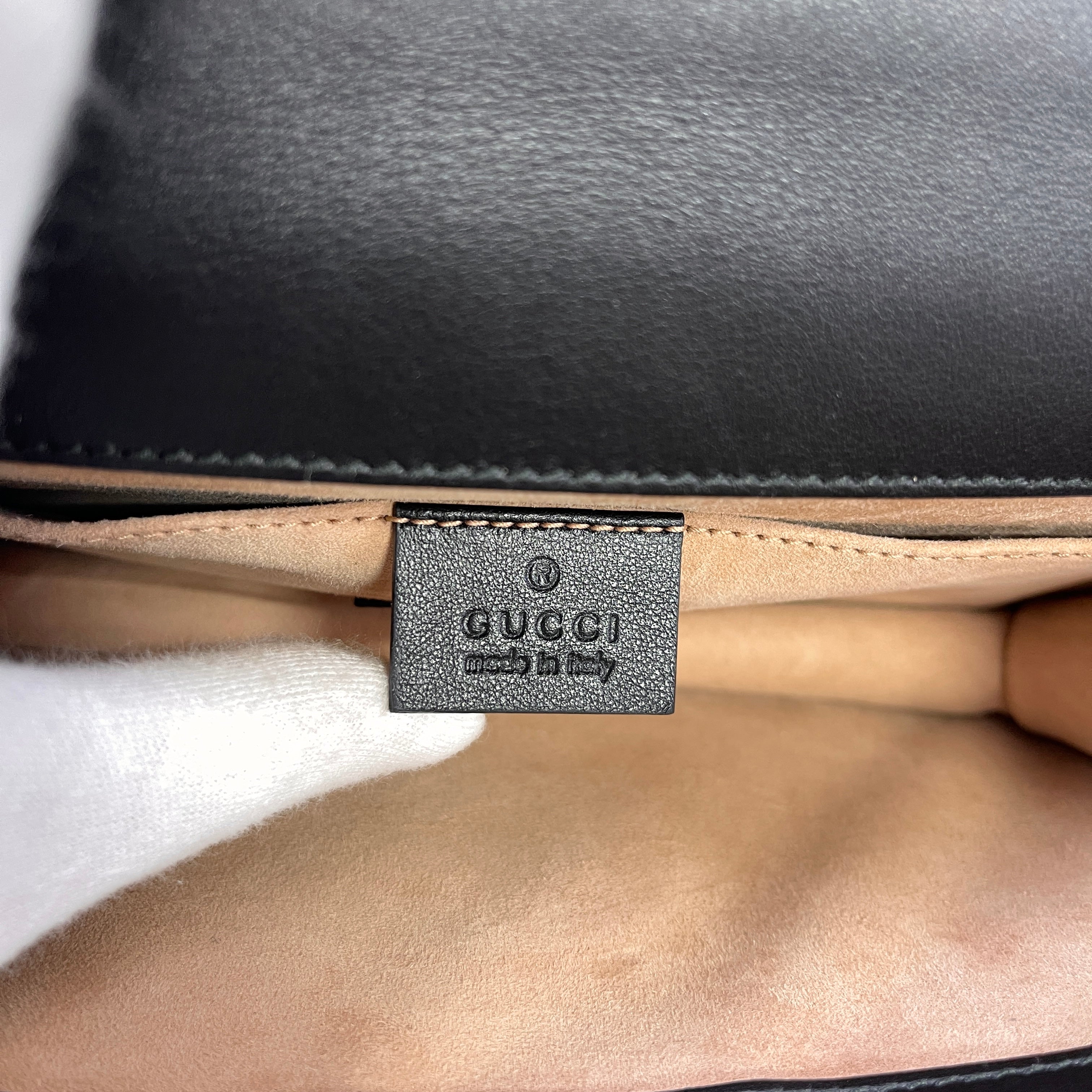 2601 GUCCI bag Shoulder bag 432680/GG Marmont / limited black × white leather