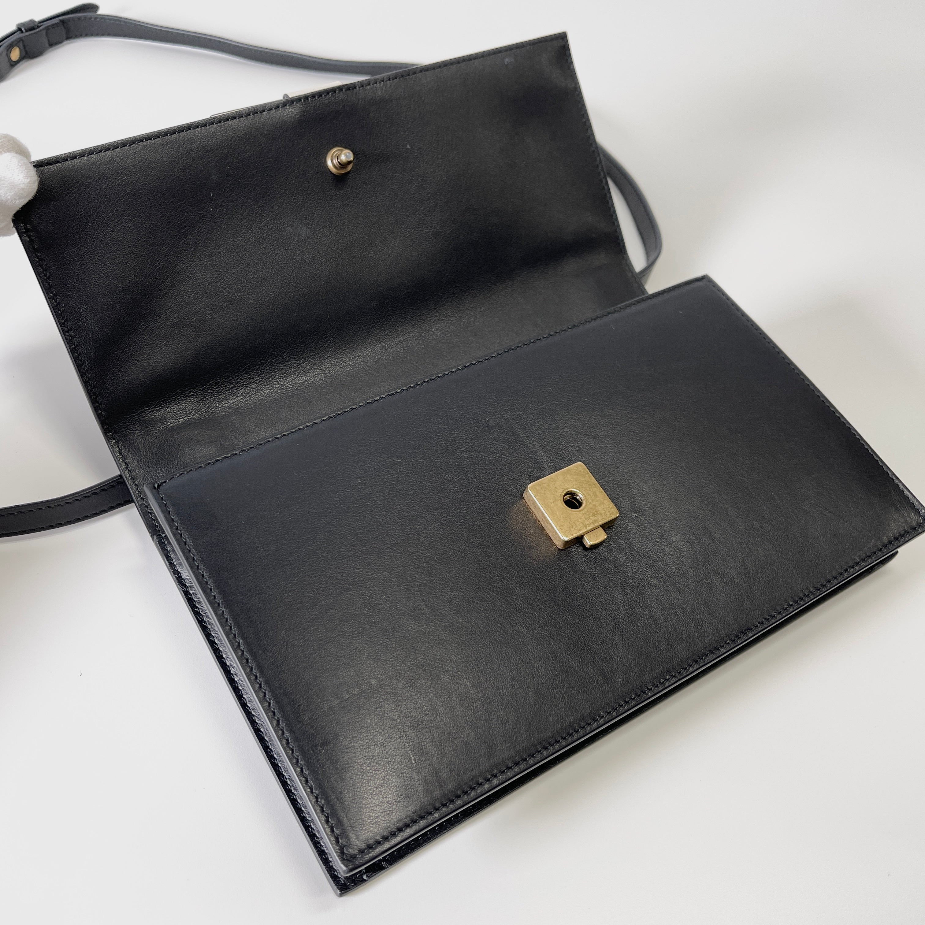 2601 GUCCI bag Shoulder bag 432680/GG Marmont / limited black × white leather