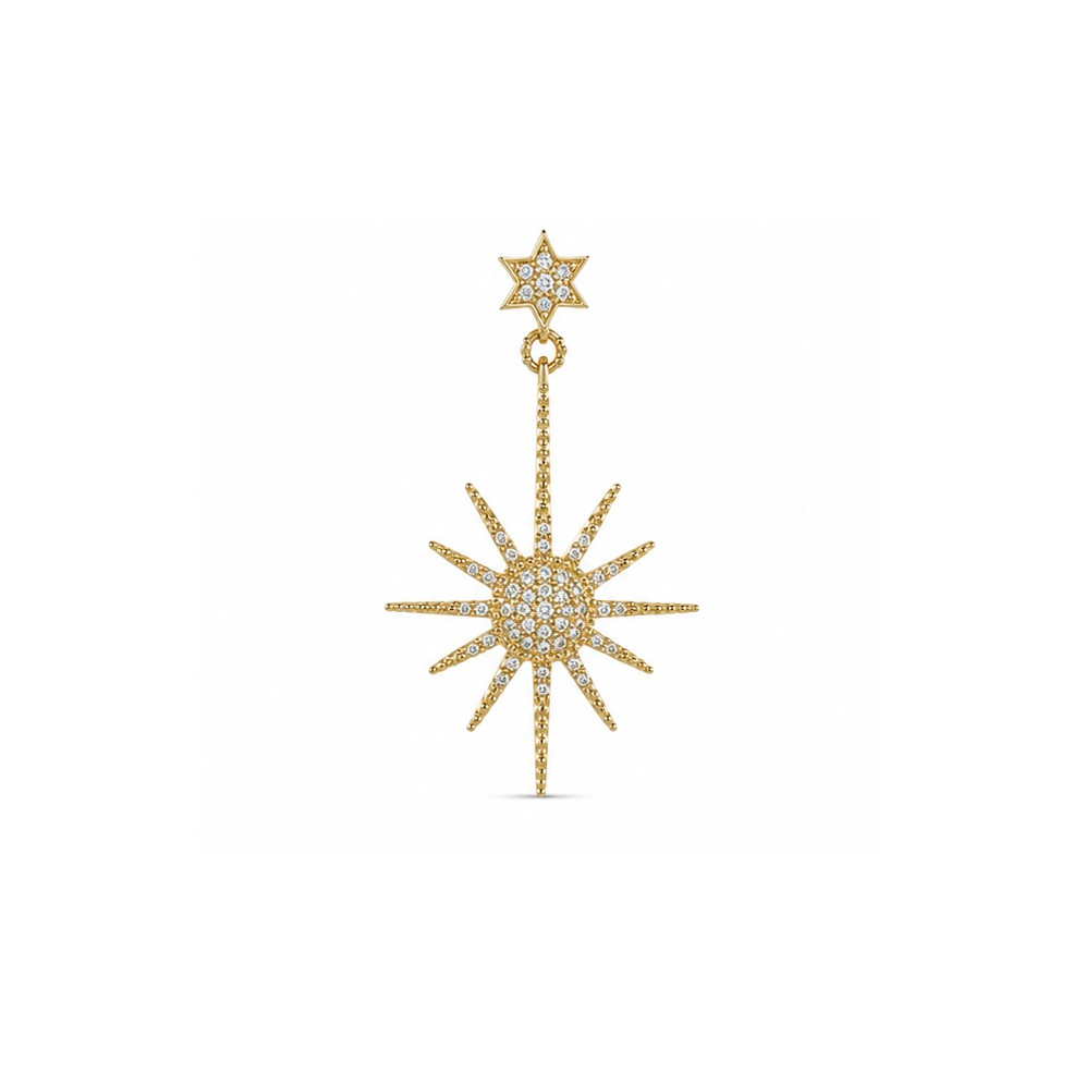 2606 secondhand K18 earrings D0.27ct×2 Total 4.0g