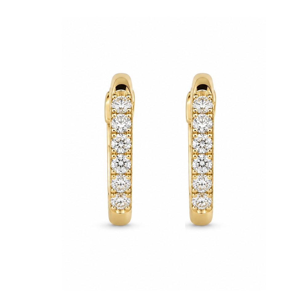 2606 secondhand K18 earrings D0.25×2 Total 3.3g