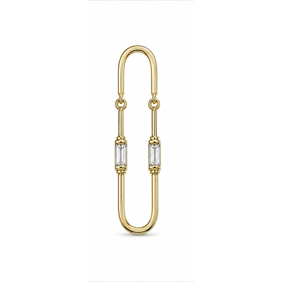 2606 secondhand K18 earrings D0.160ct Total 2.9g