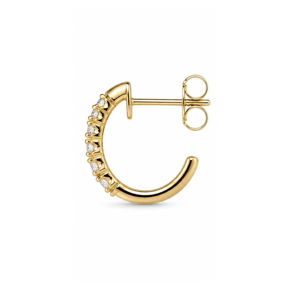 2606 secondhand K18 earrings D0.25×2 Total 3.3g
