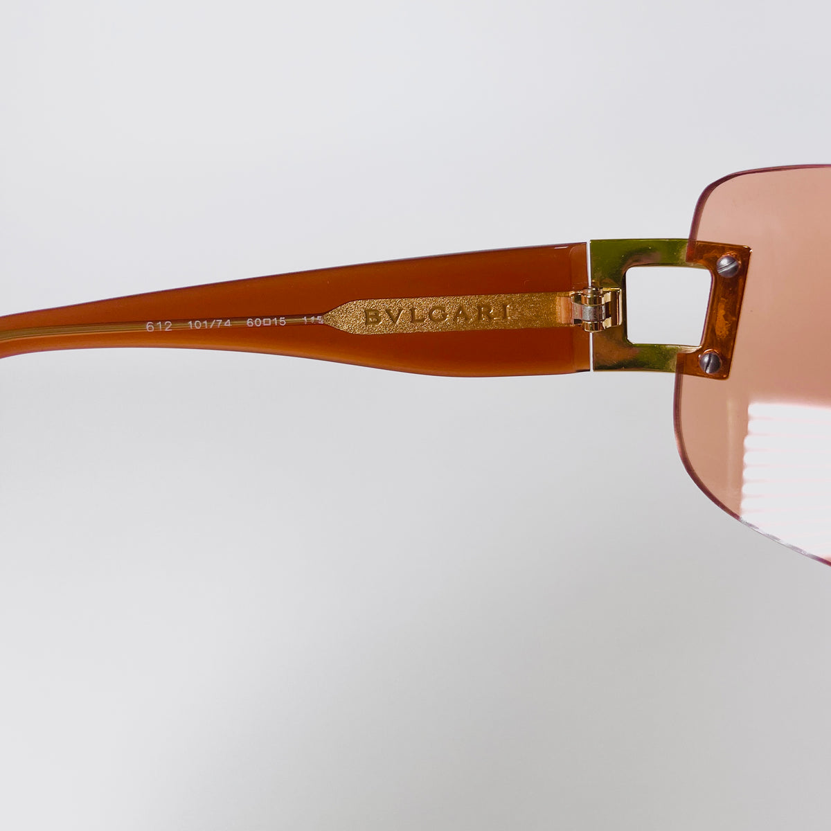 2606 secondhand BVLGARI sunglasses 612 101/74 Brown case 57