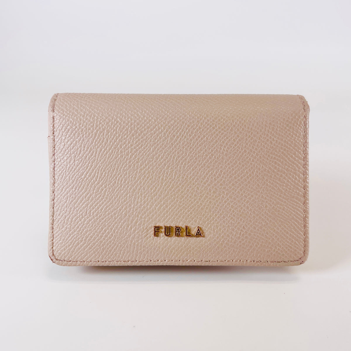 2606 secondhand FRURA Card Case leather Light gray box 14