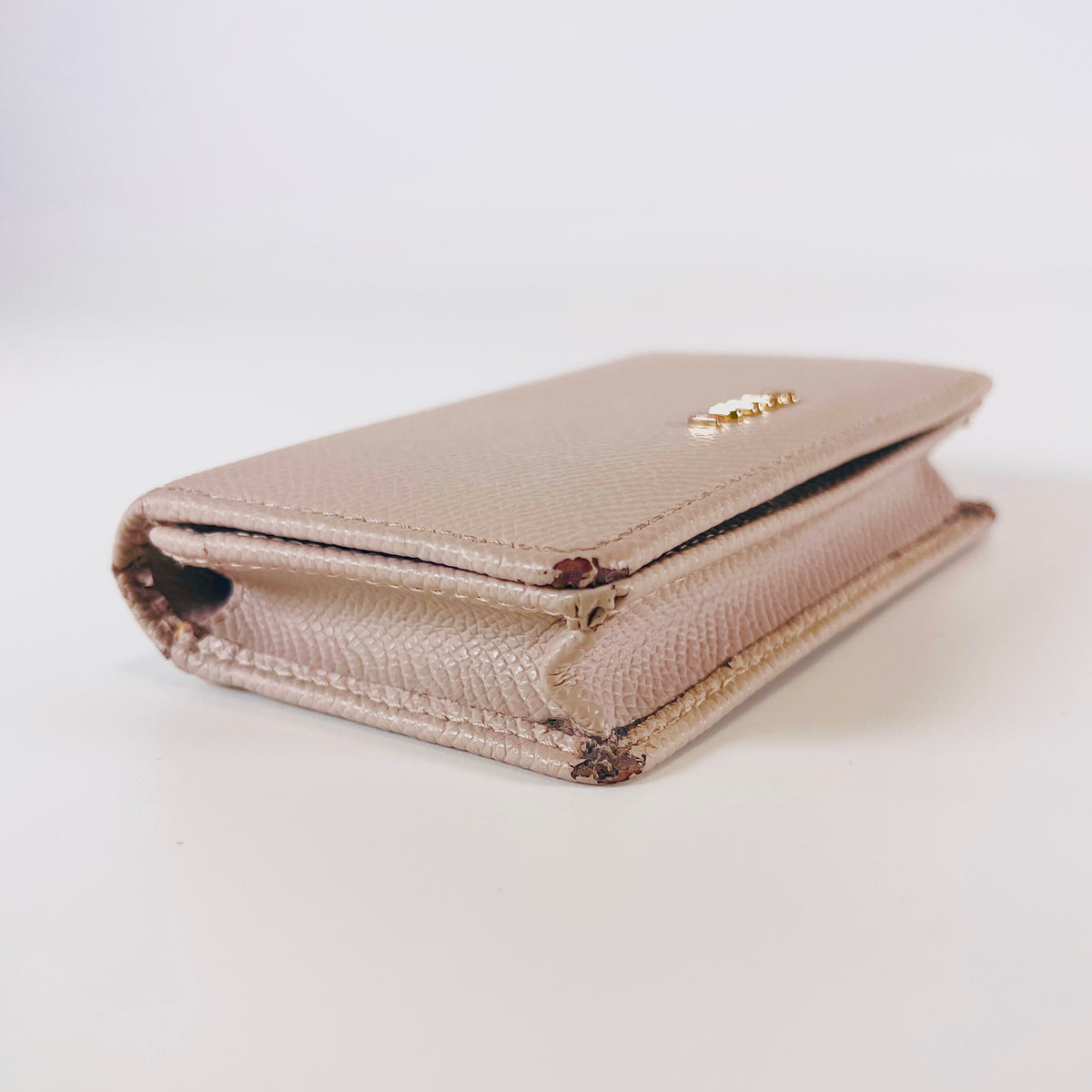 2606 secondhand FRURA Card Case leather Light gray box 14