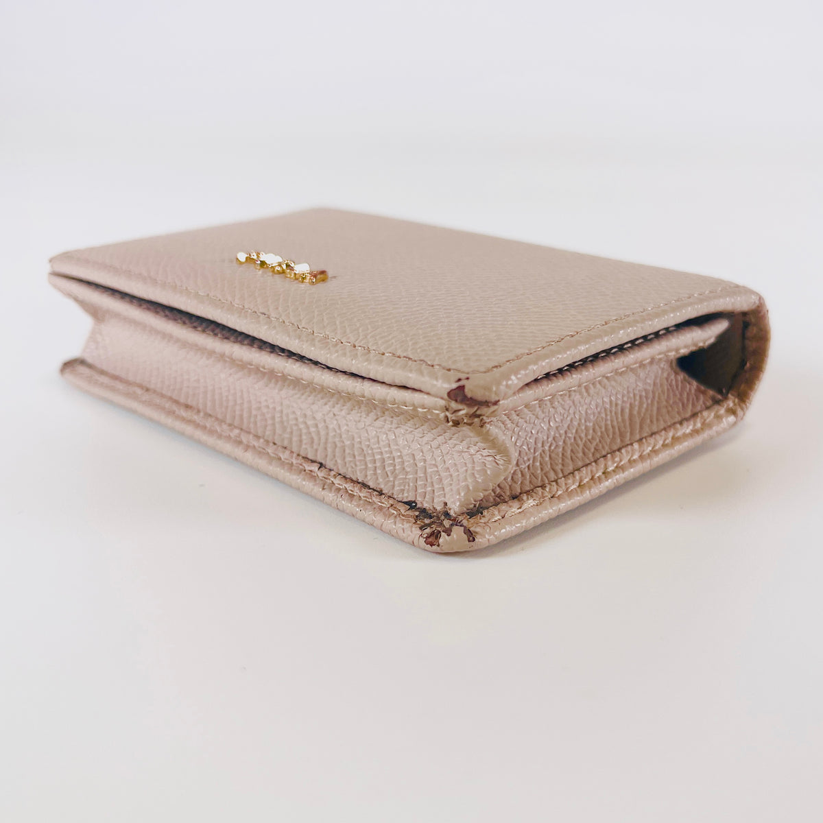 2606 secondhand FRURA Card Case leather Light gray box 14