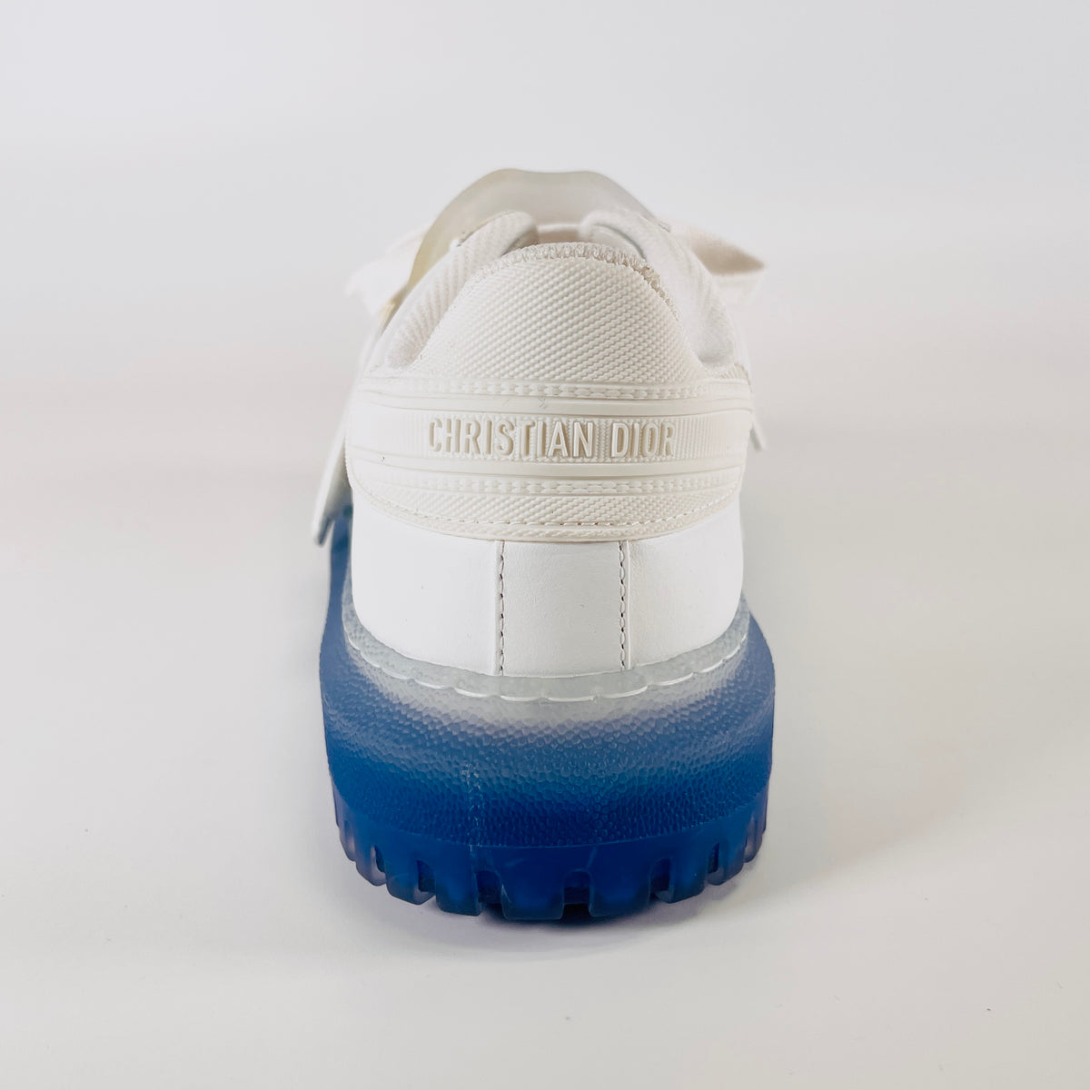 2606 secondhand CD DIOR ID leather × rubber sneakers 35 Women's white blue