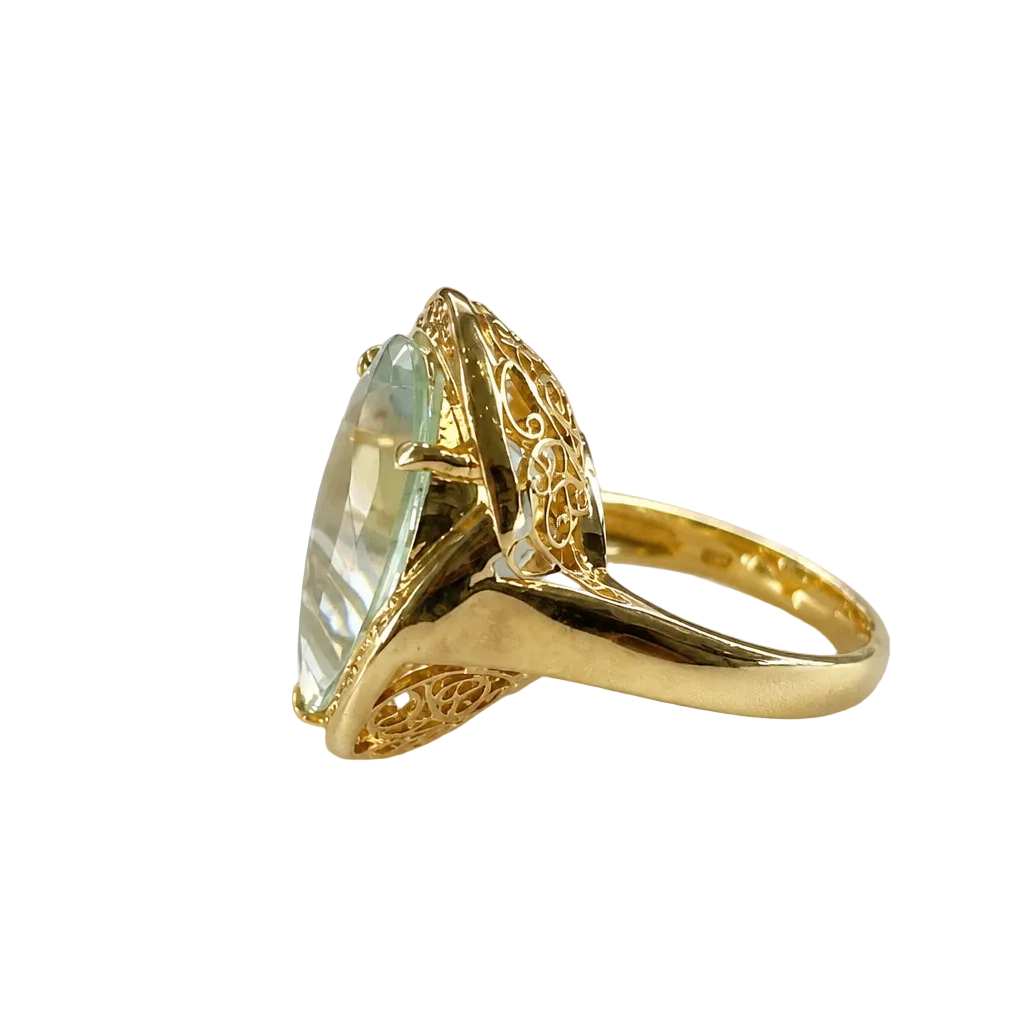 2606 secondhand K18 ring AQ13.84/D0.06ct Total 12.1g #12