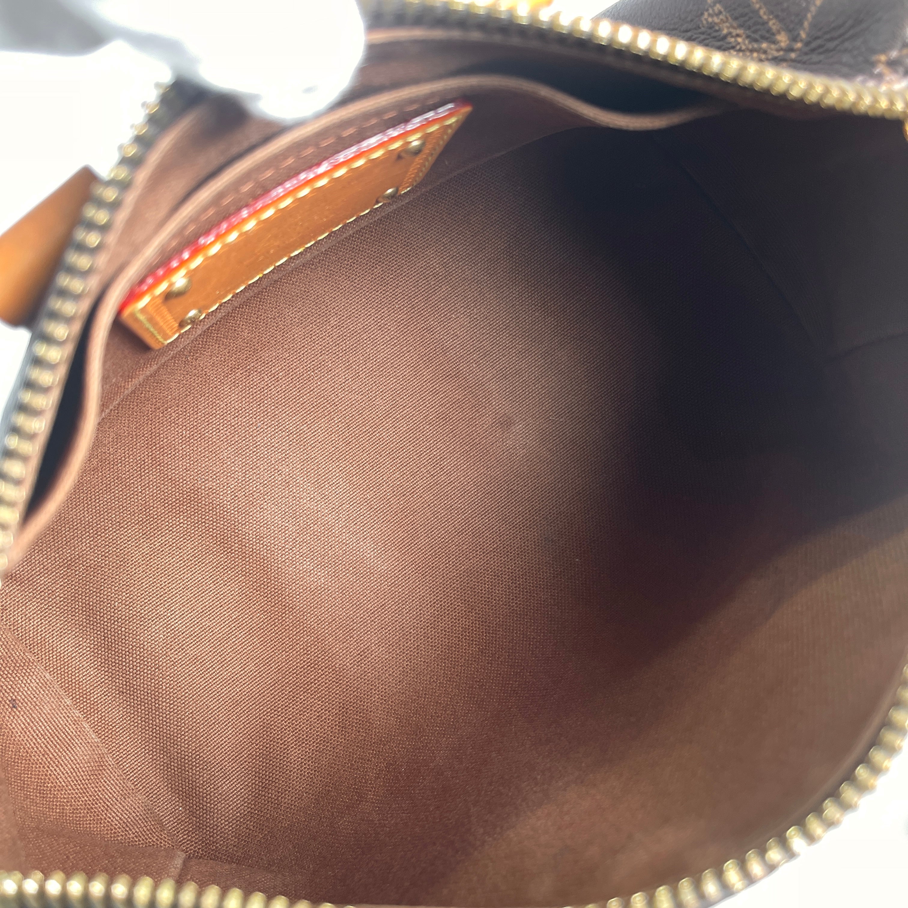 2603 secondhand LV Cuir Monogram M14026 Keepall Bandouliere 25 strap